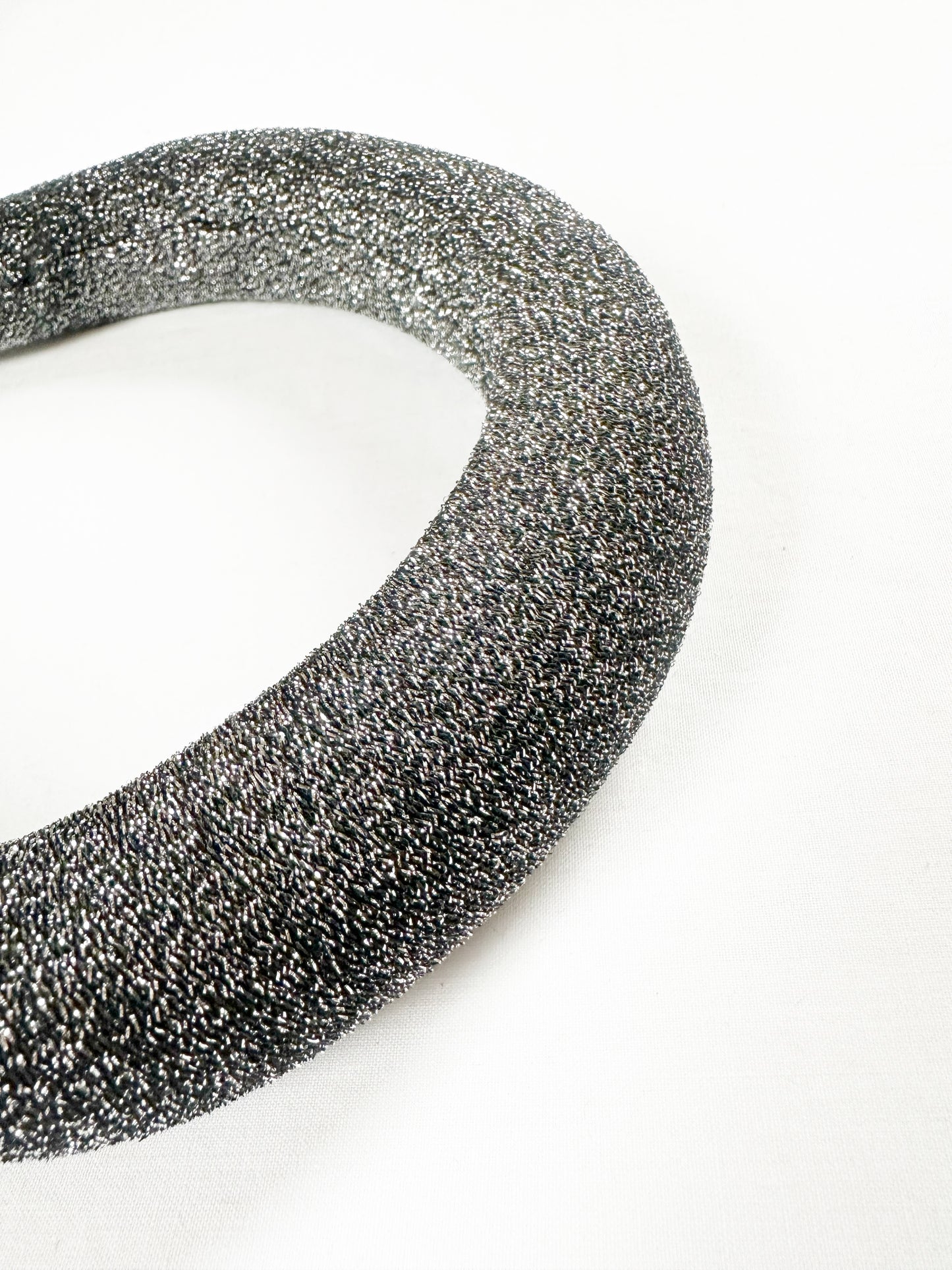 Padded Headband in silver glitter