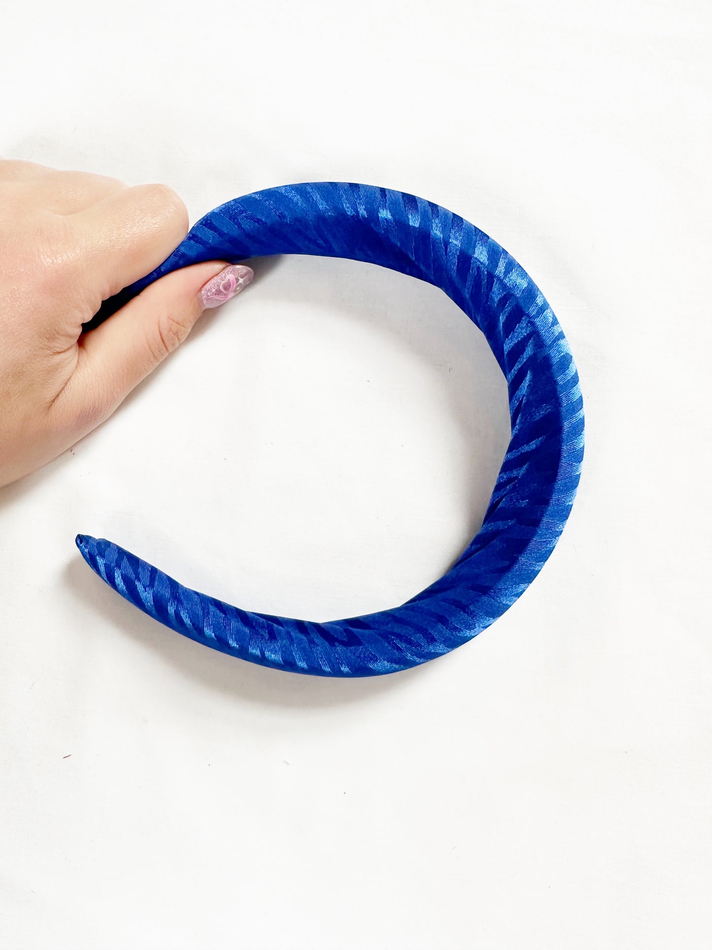 Classic Headband in electric blue zebra