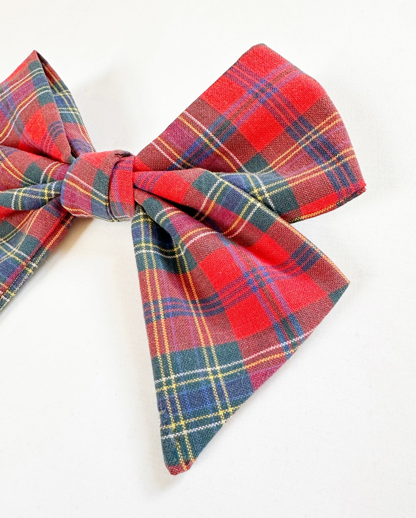 Hair Bow in red tartan