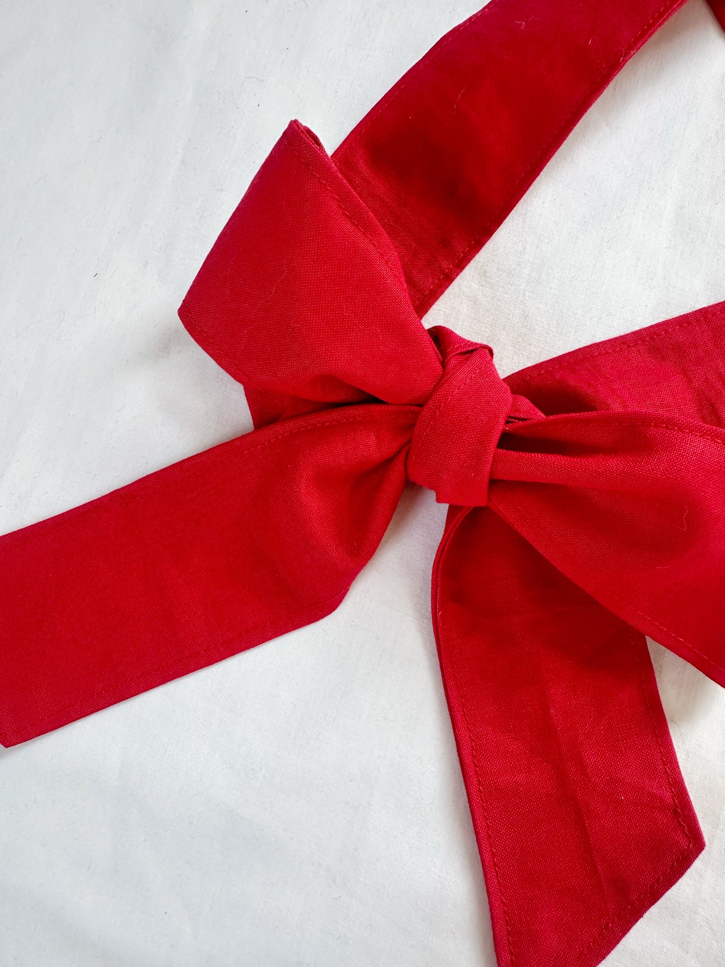 VersaTie hair & neck tie in red cotton
