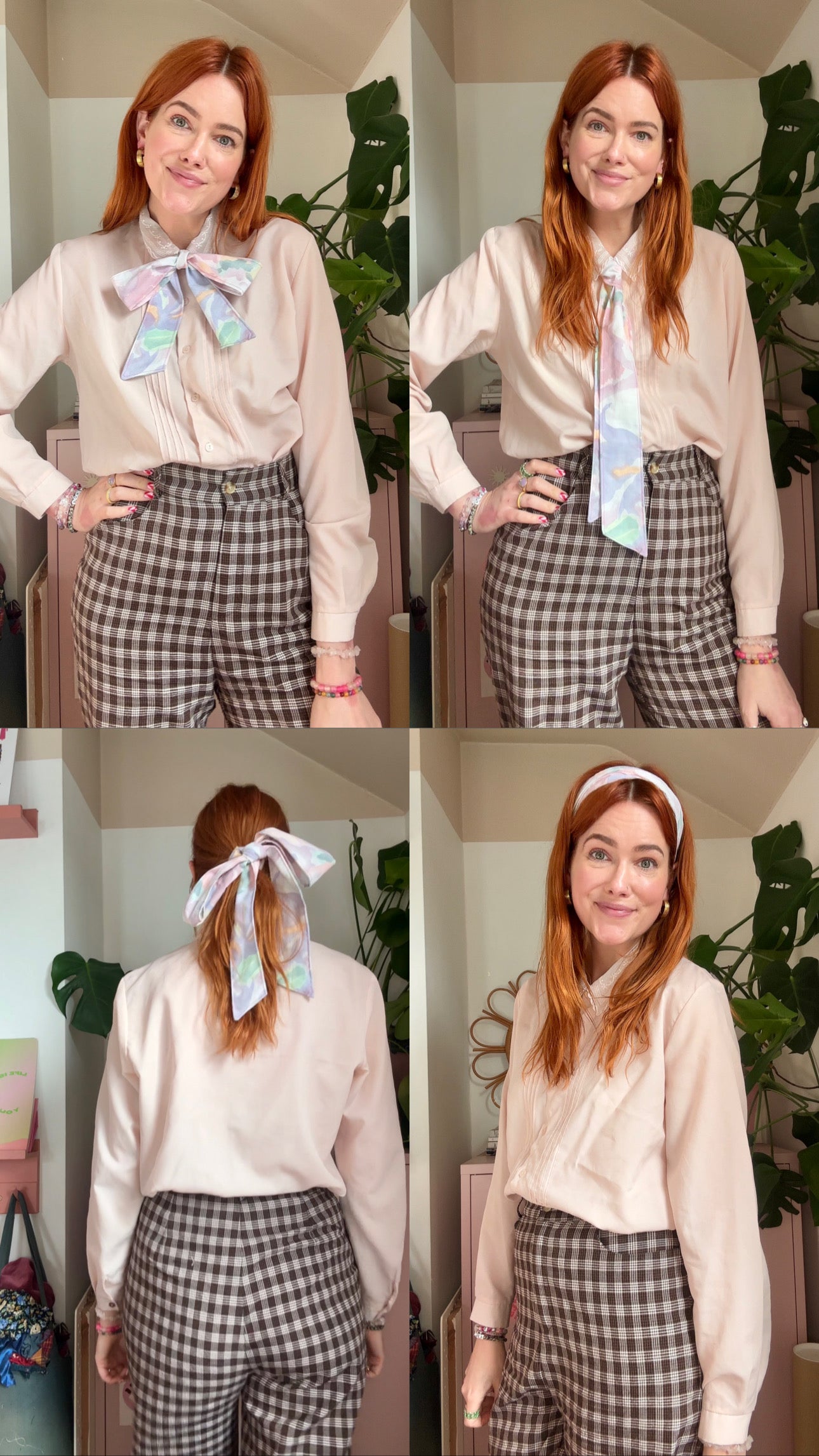 VersaTie hair & neck tie in vintage baby blue