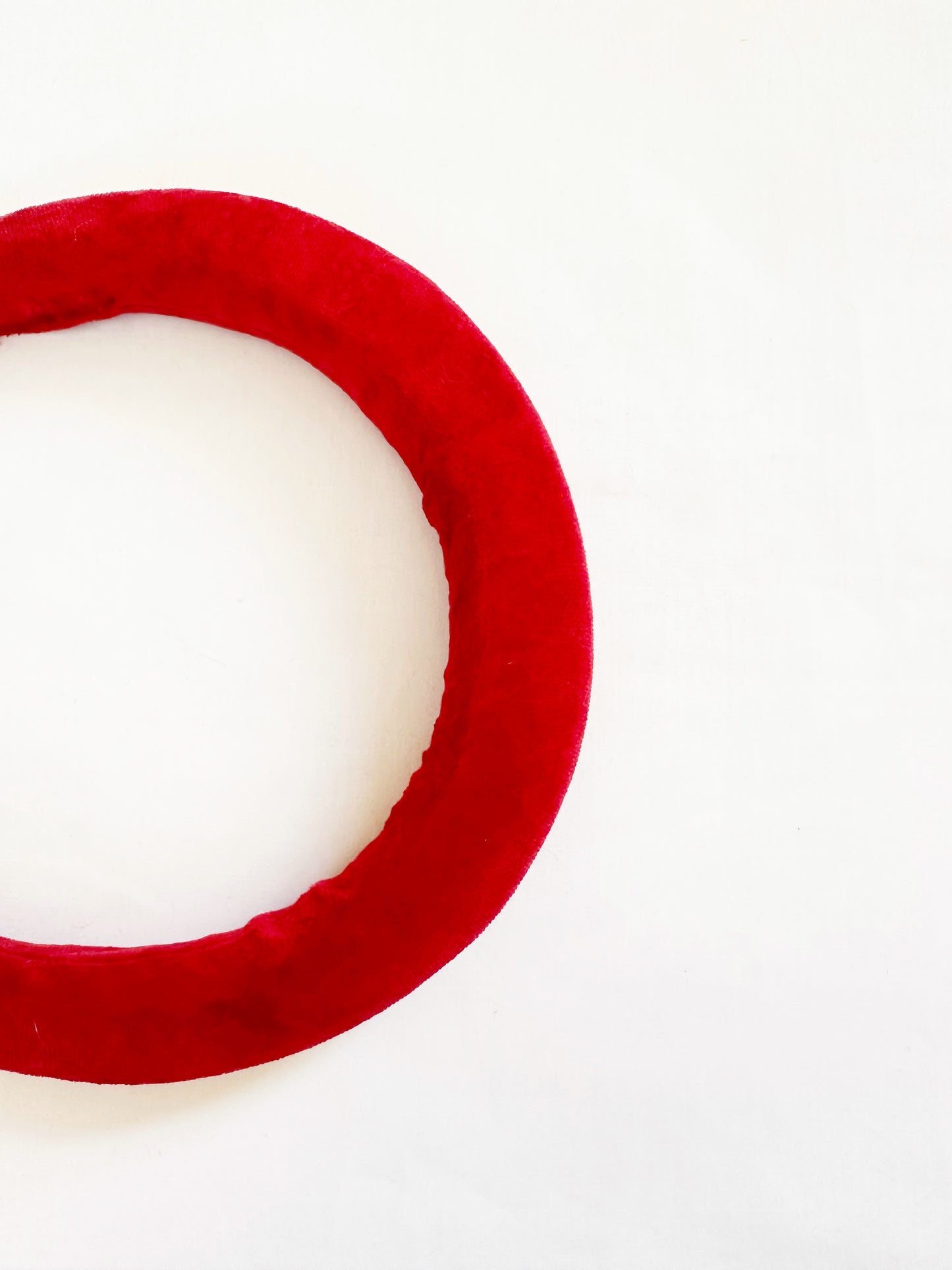 Padded Headband in red velvet