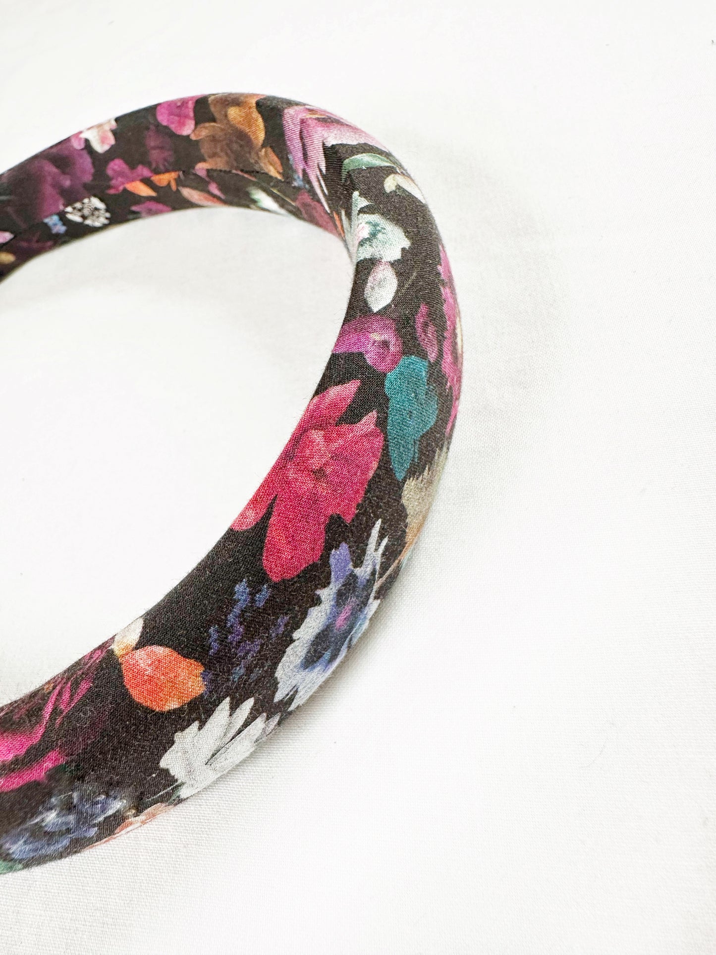 Liberty Classic Headband in brown red floral