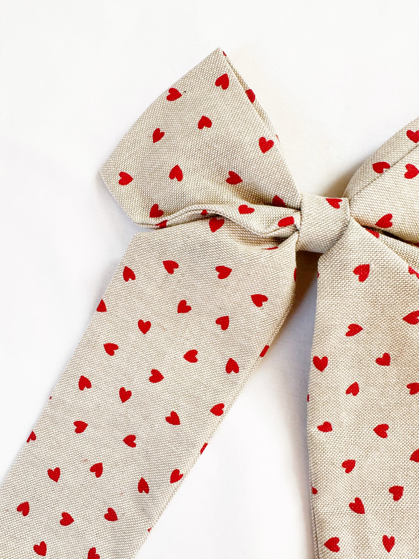 POWER Hair Bow in heart print