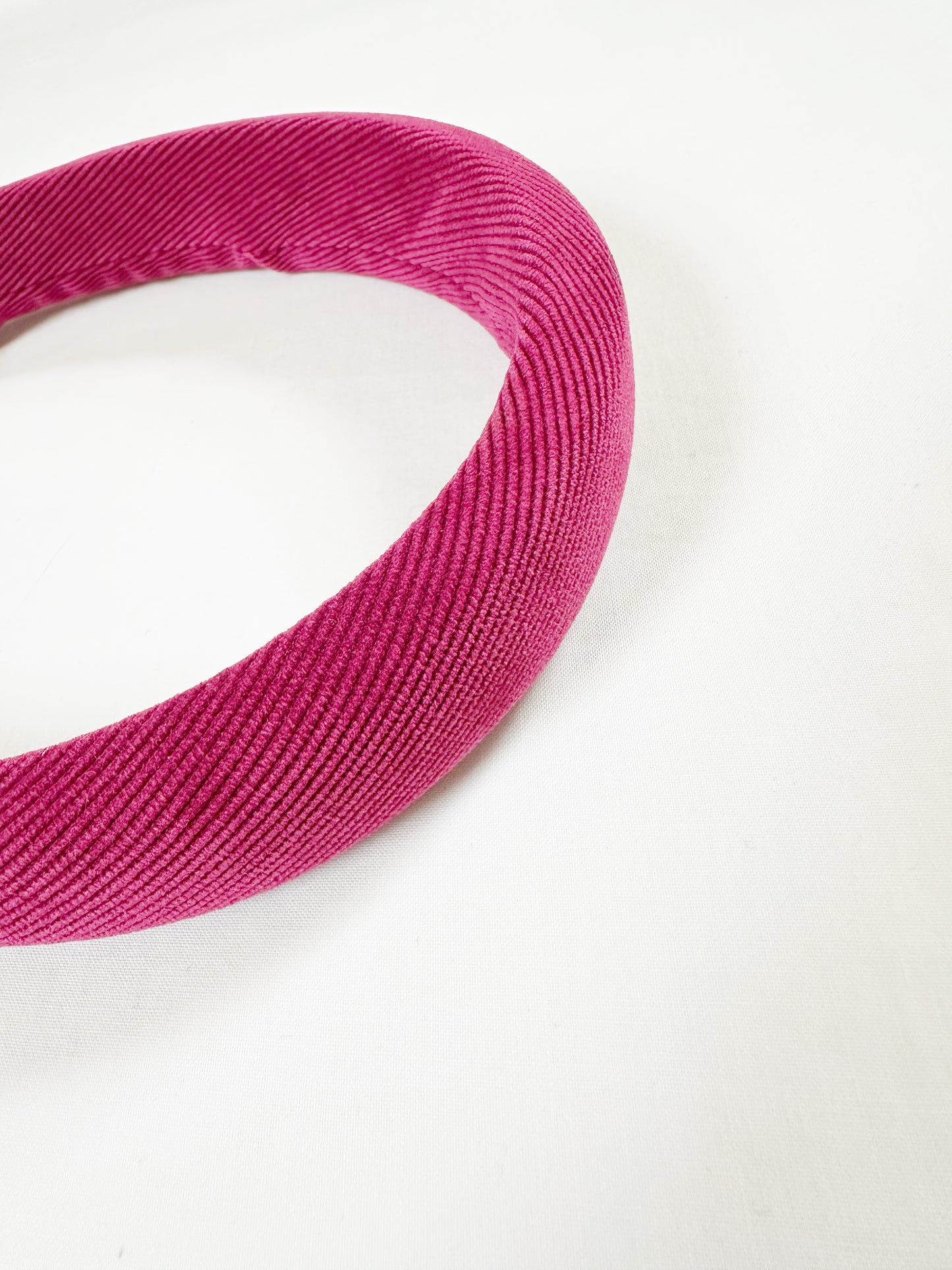 Classic Headband in magenta corduroy