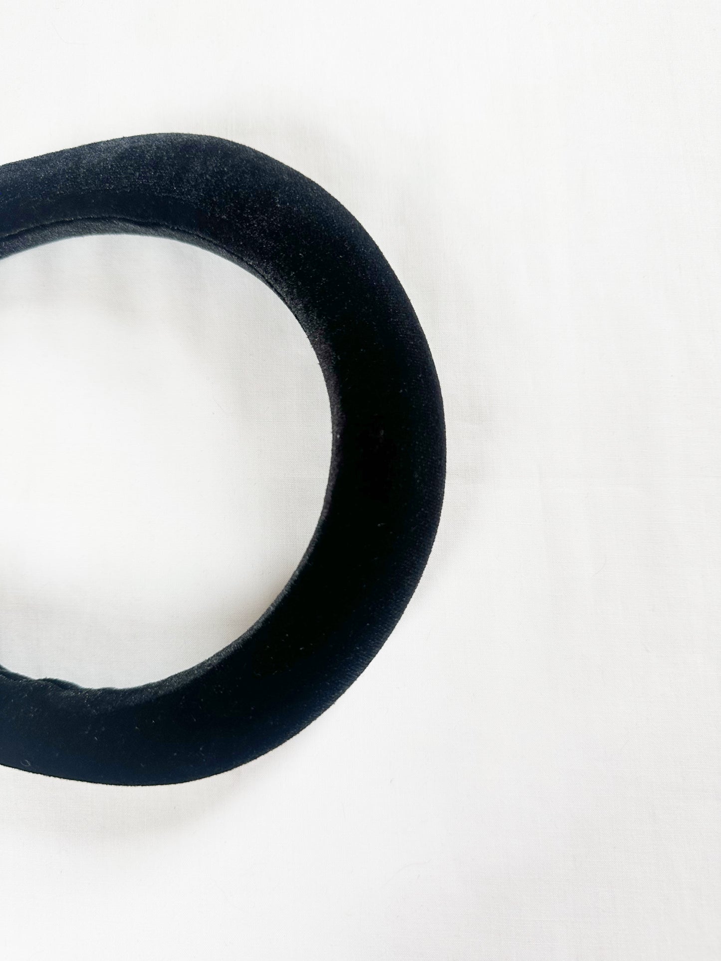Padded Headband in Black Velvet