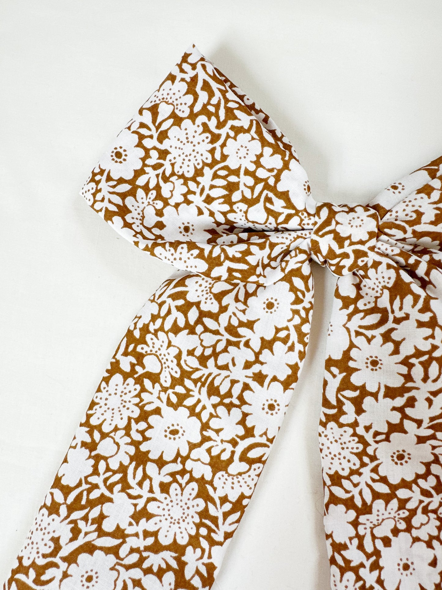 POWER Hair Bow in brown floral
