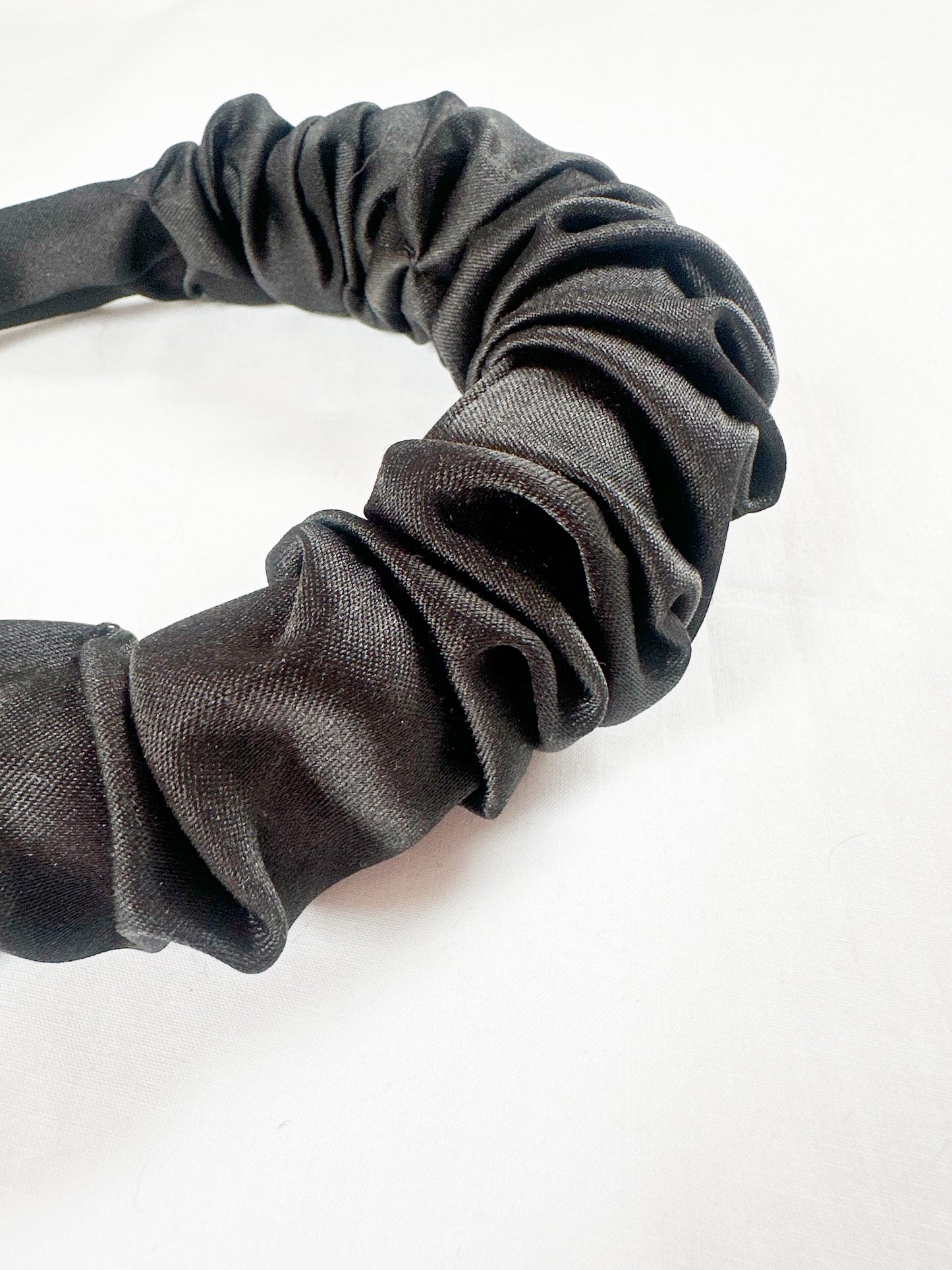 Ruffled Headband in Black