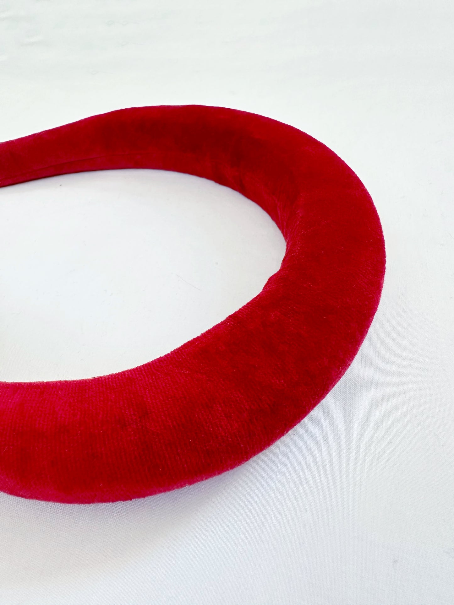 Padded Headband in red velvet