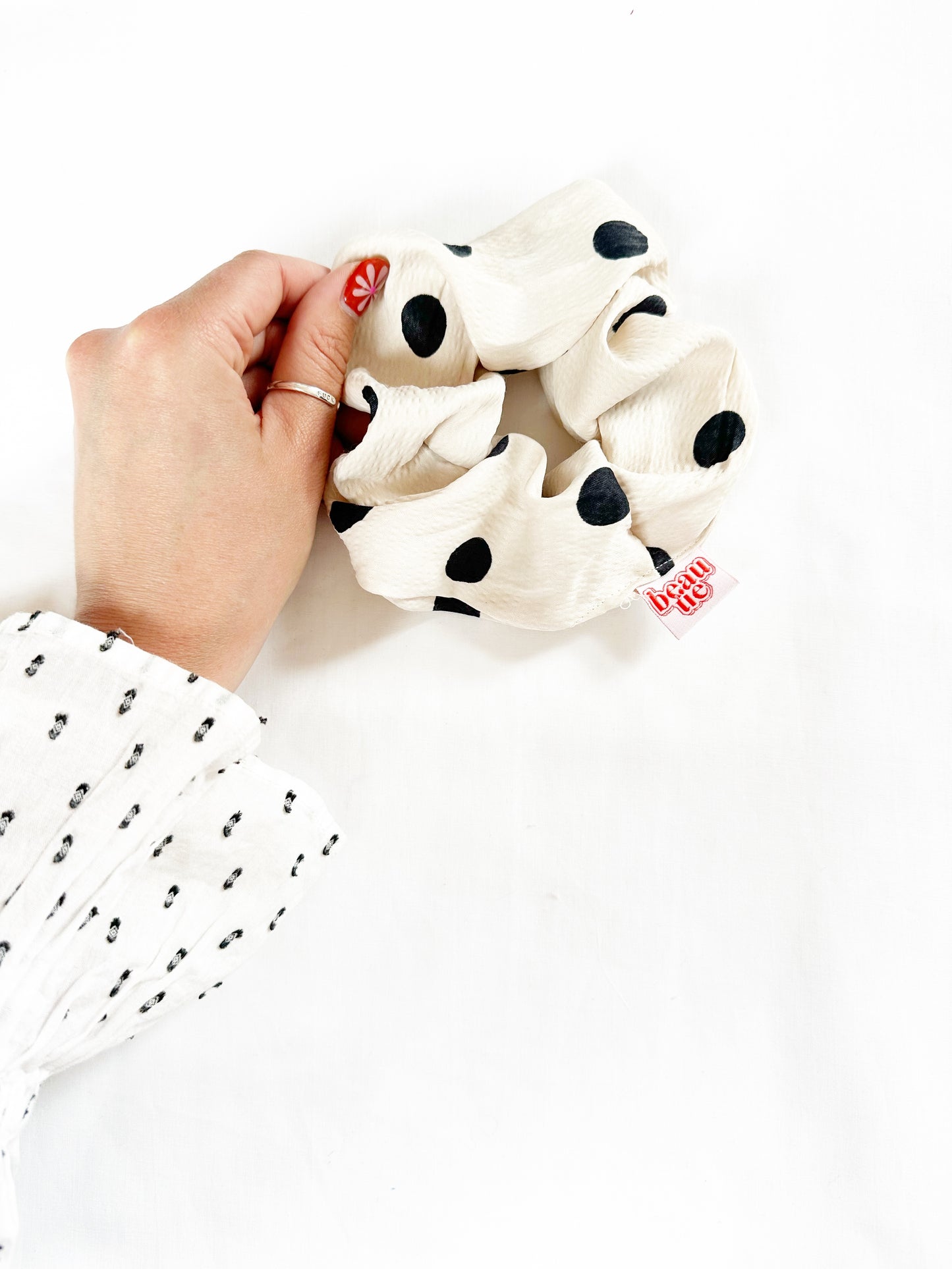 OG scrunchie in polka dot