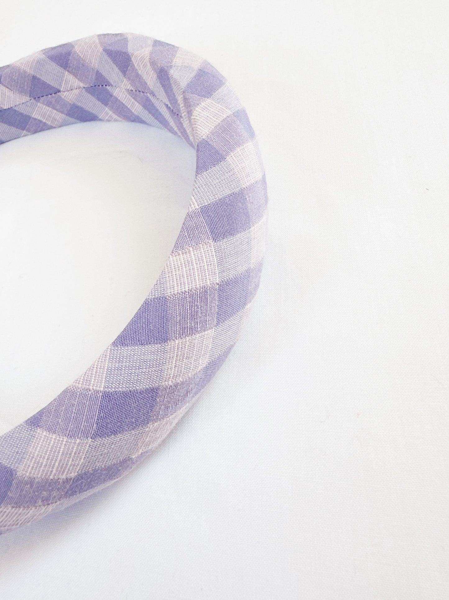 Classic Headband in lilac and pink gingham