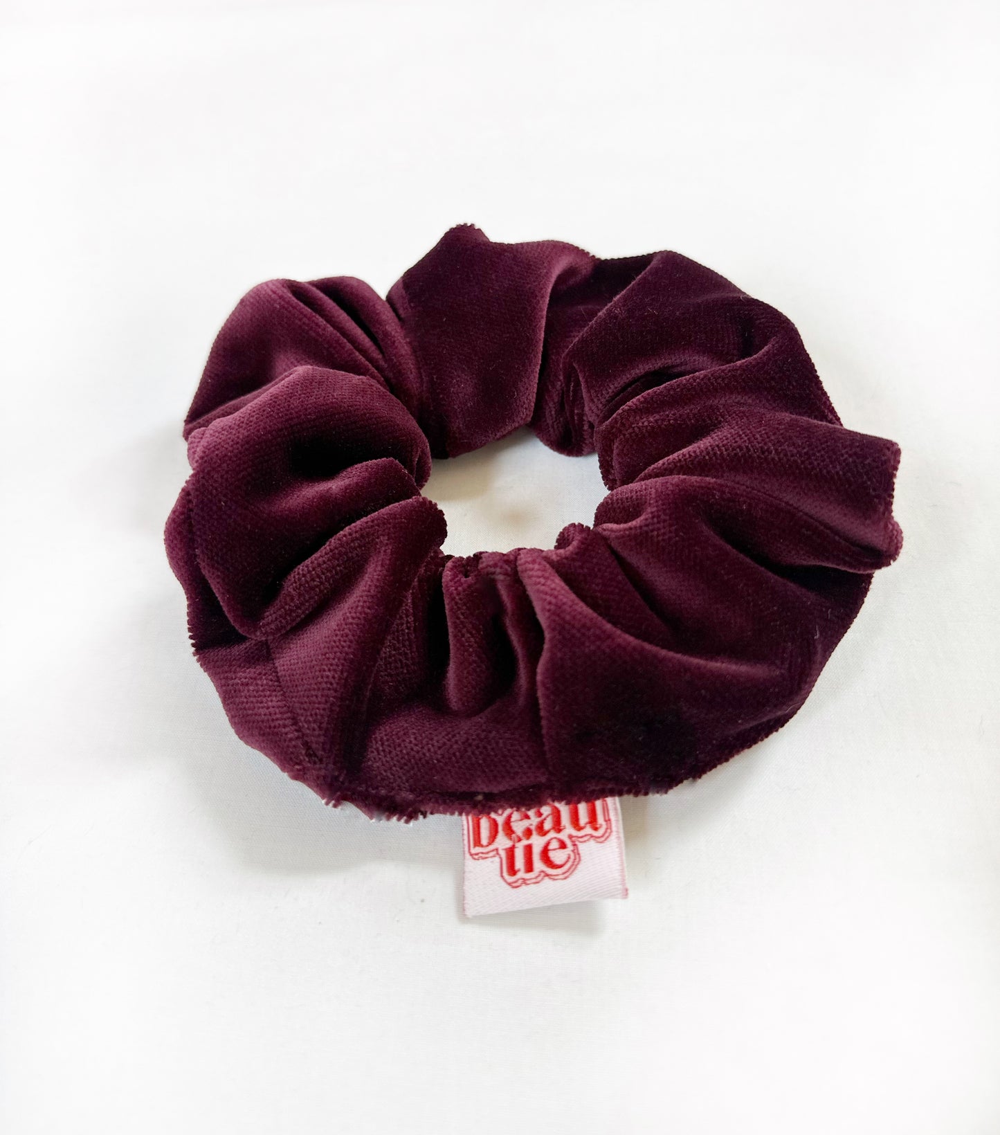 OG scrunchie in vintage berry velvet