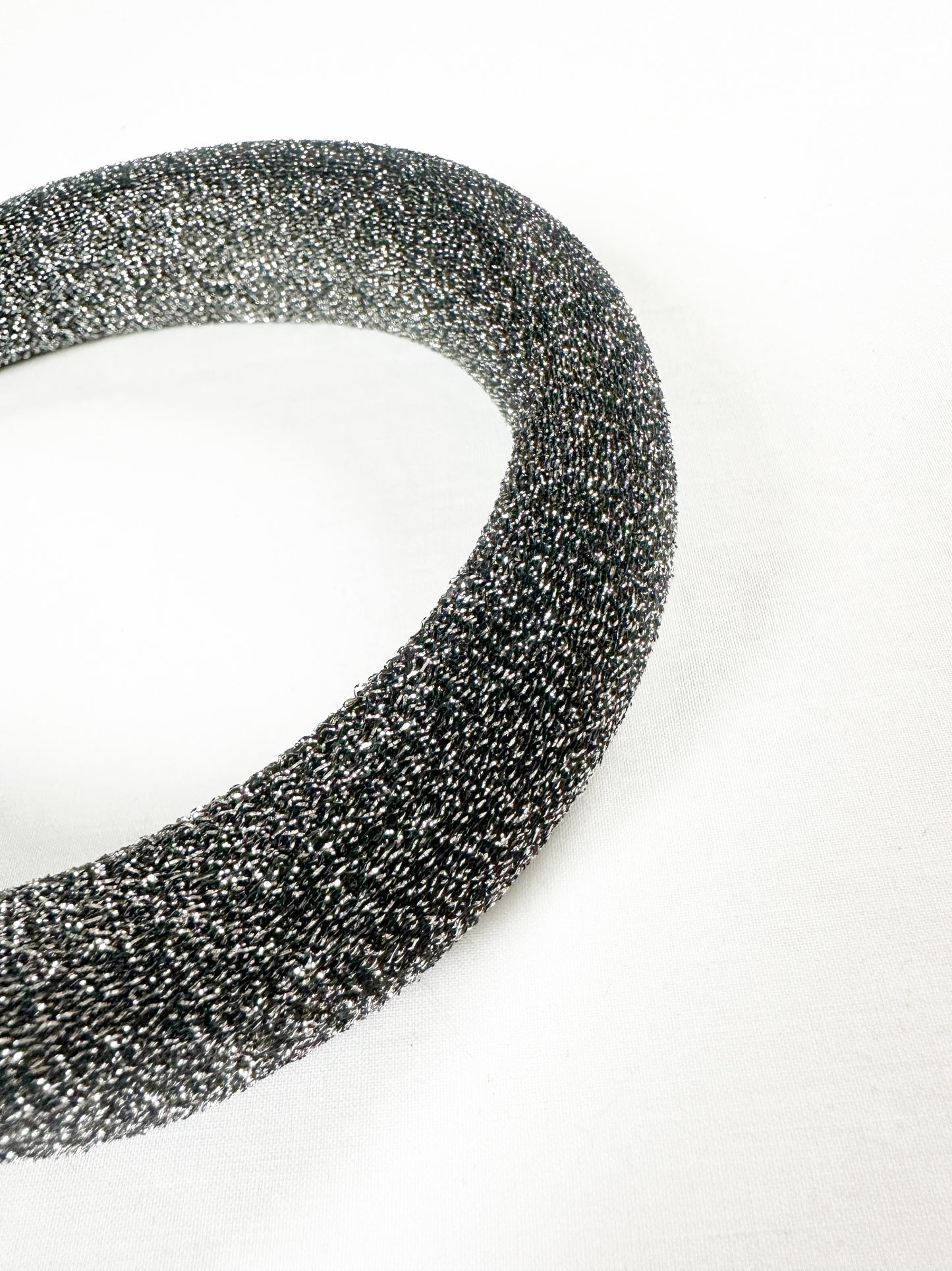 Classic Headband in silver glitter