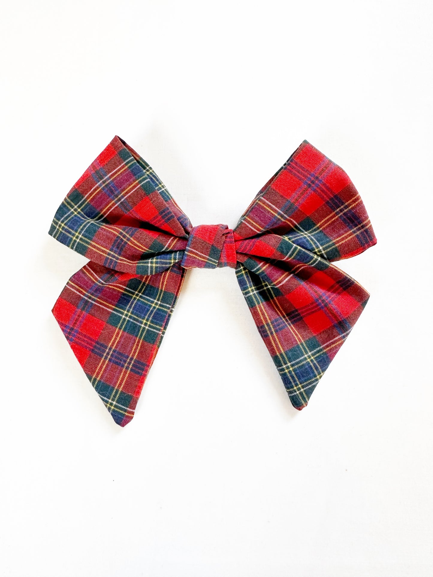Hair Bow in red tartan