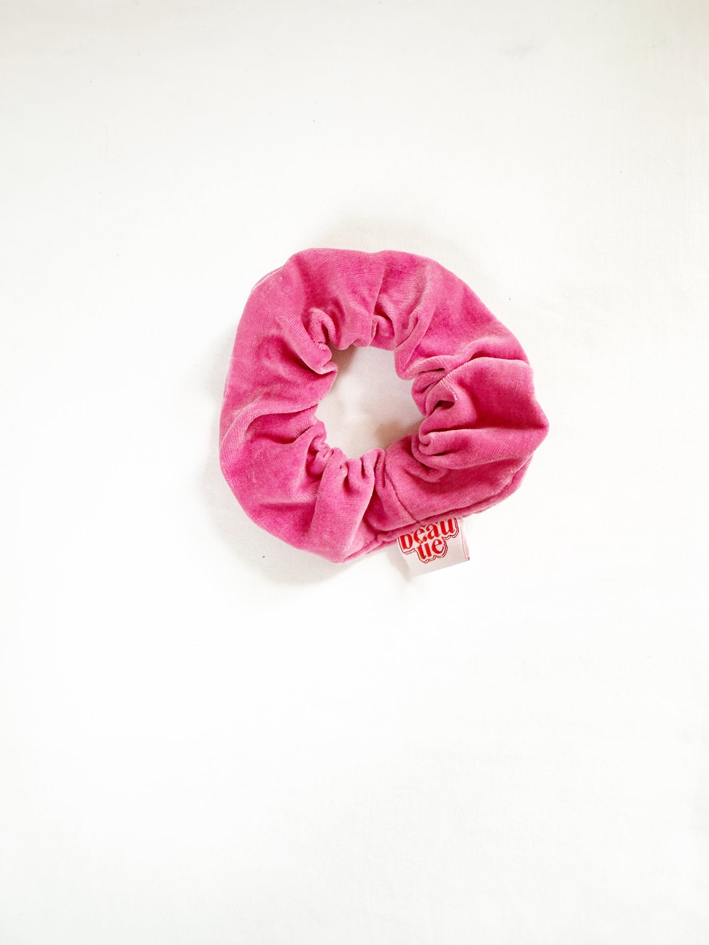 Mini Scrunchie in Barbie velvet
