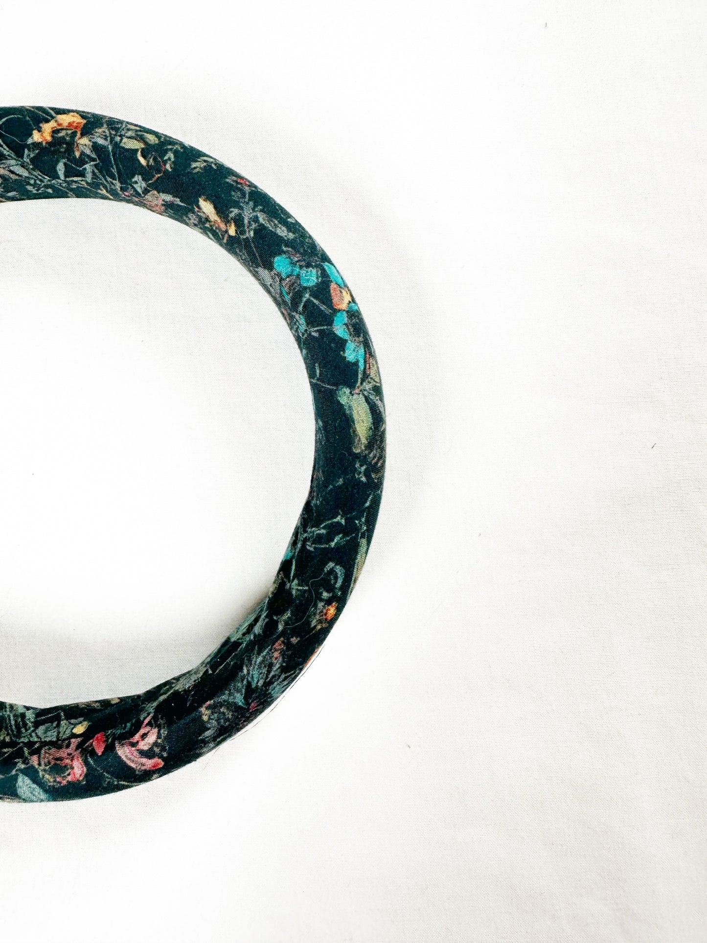 Liberty Classic Headband in dark green wildflowers