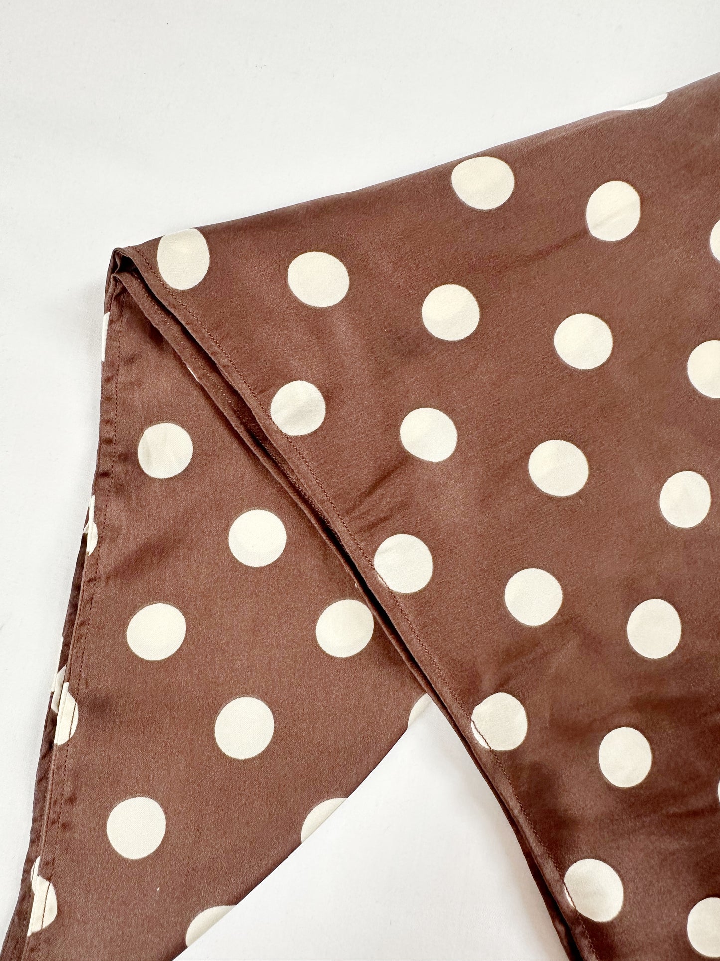 Bandana & neck scarf in brown polka dot