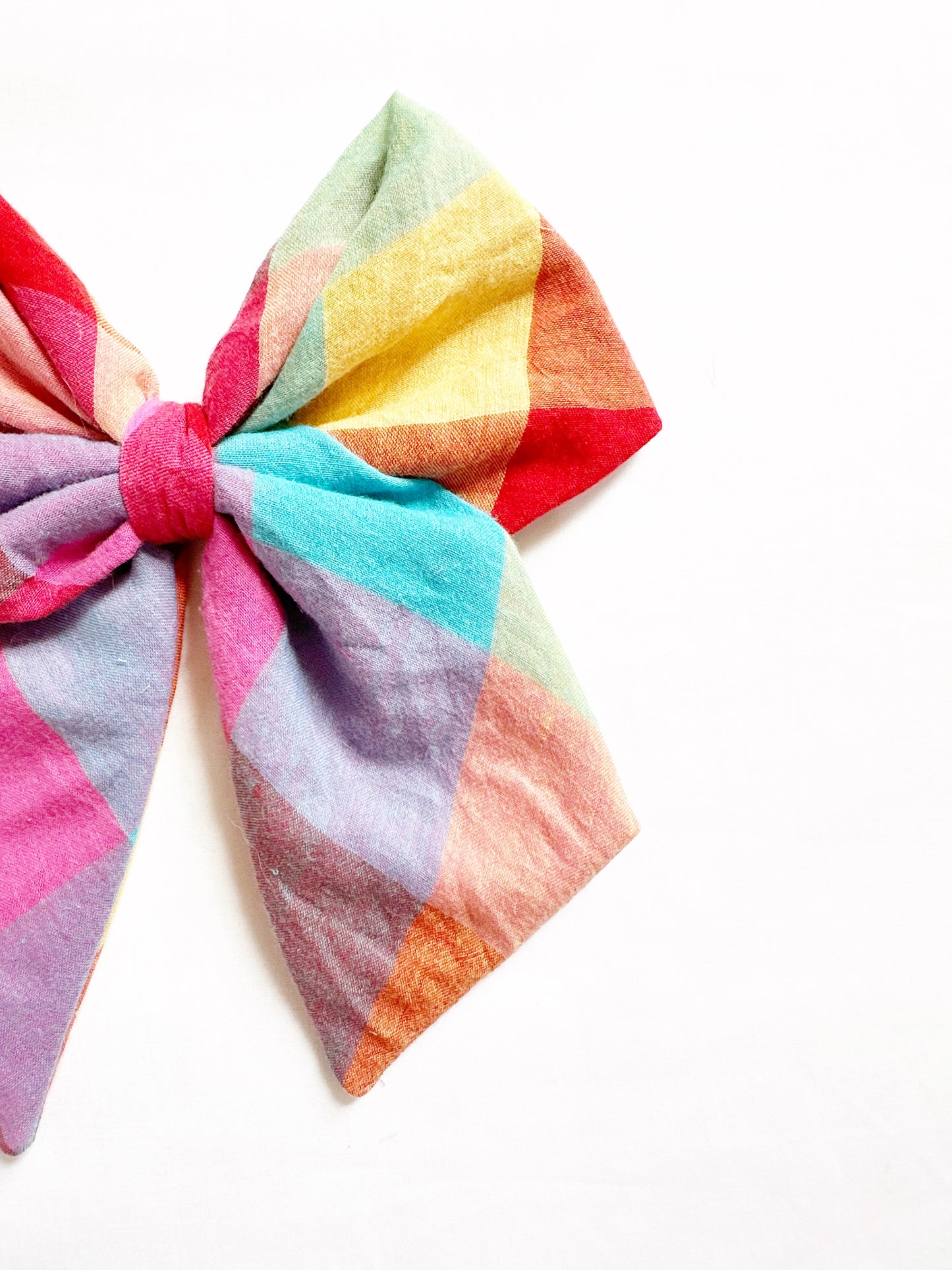 Beau hair bow in multicolour check
