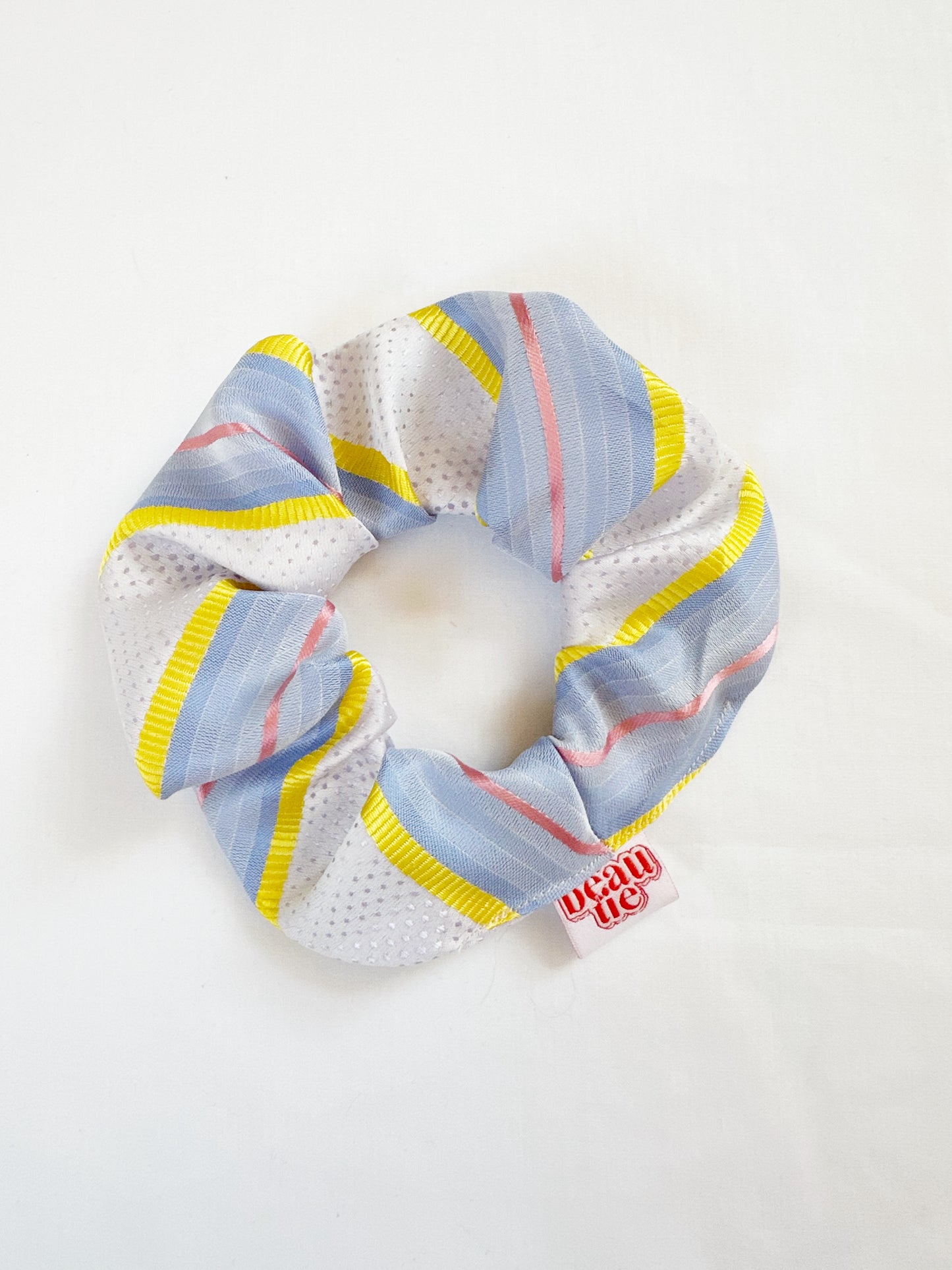 OG scrunchie in mixed stripe silk