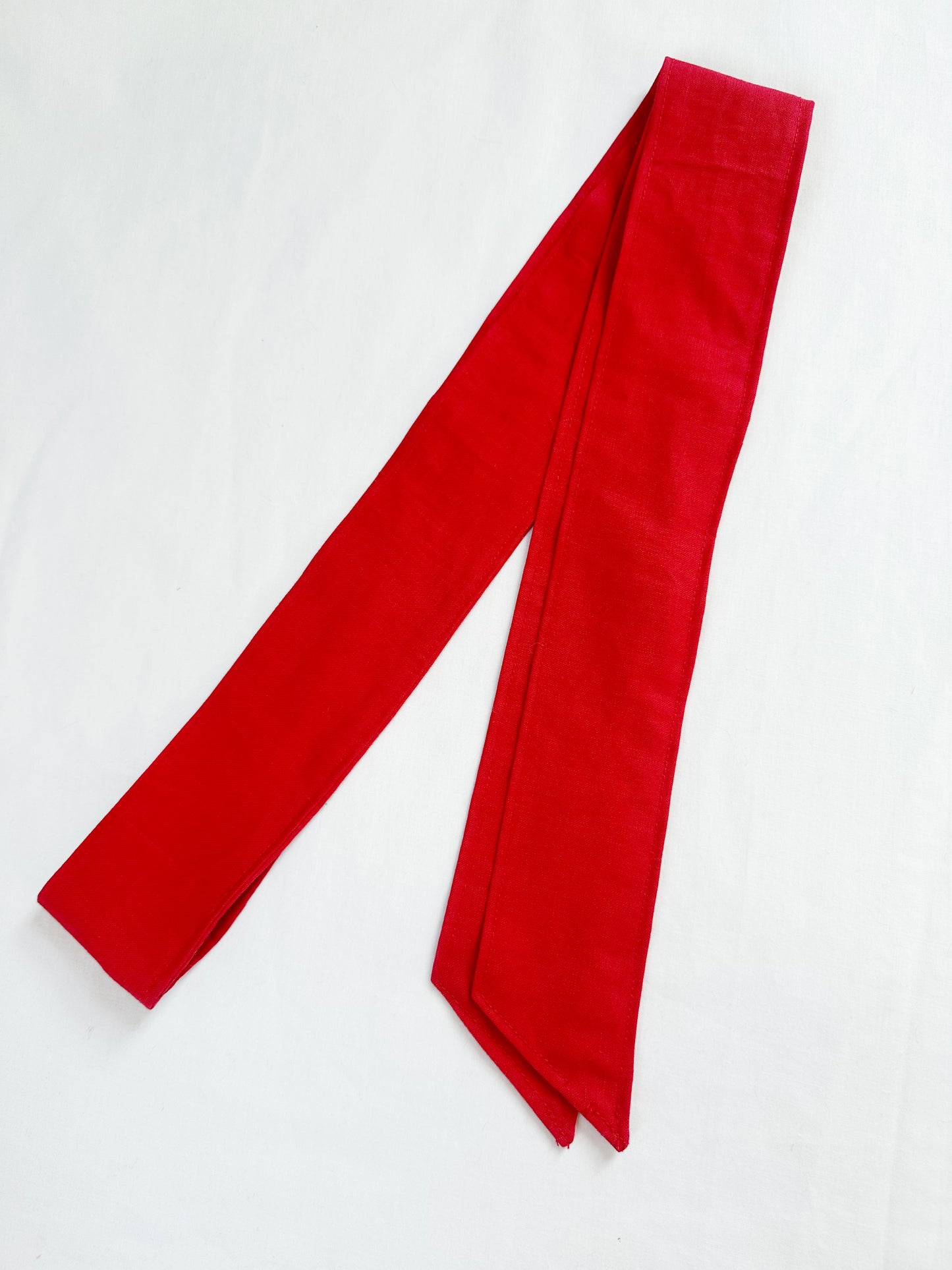 VersaTie hair & neck tie in red cotton