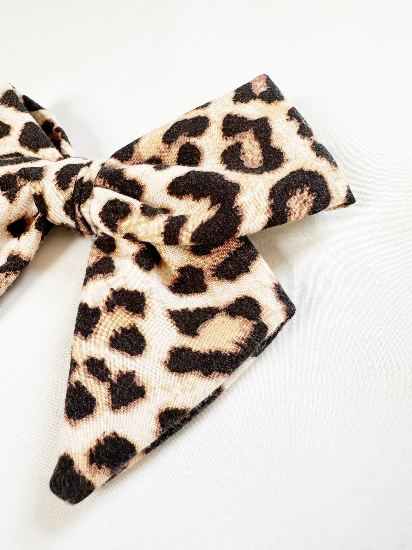 Hair Bow in leopard print