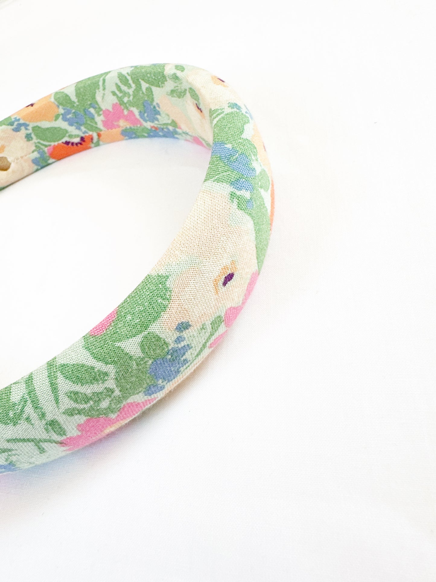 Classic Headband in green and pink floral