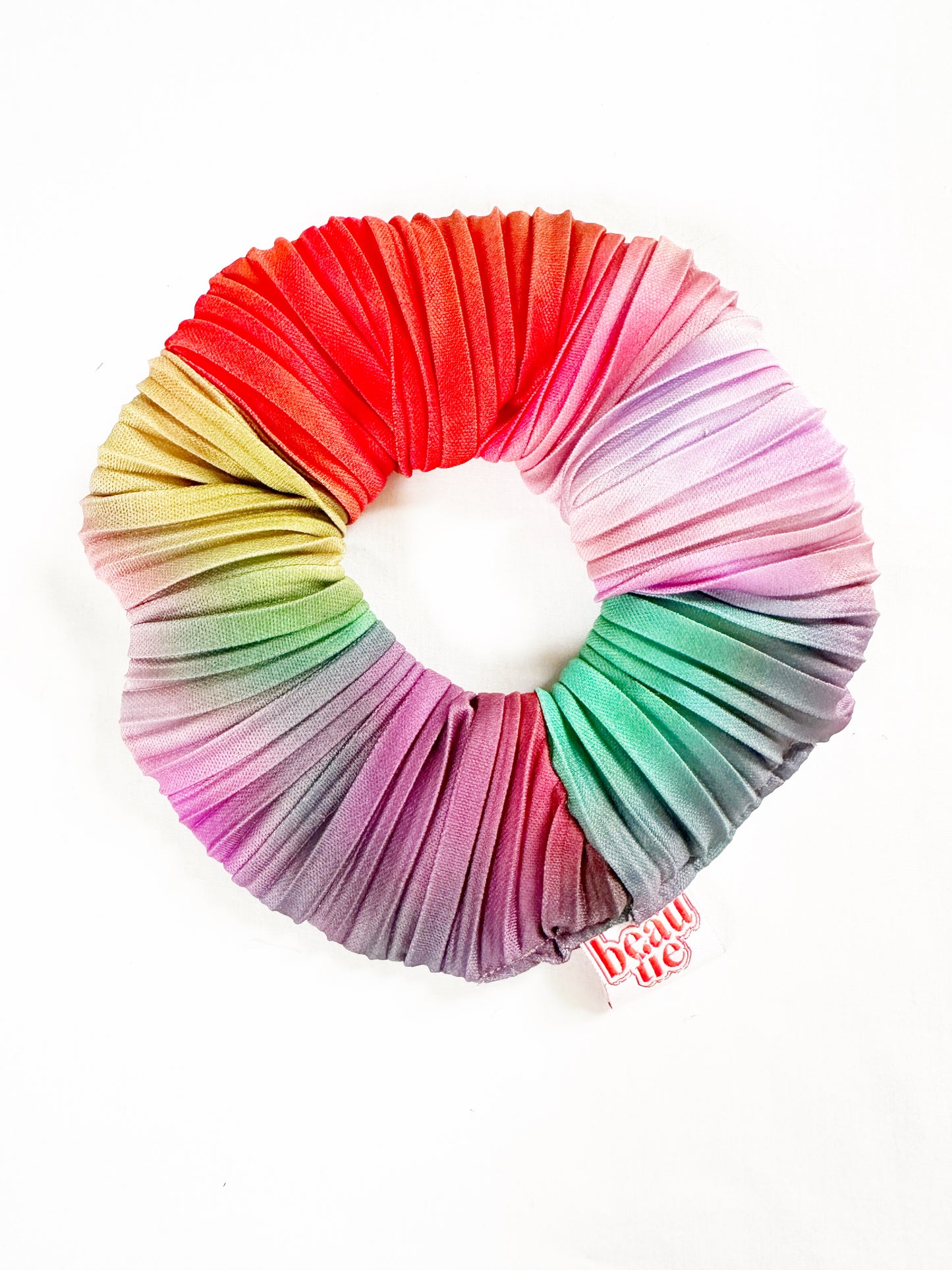 OG scrunchie in multicolour plisse