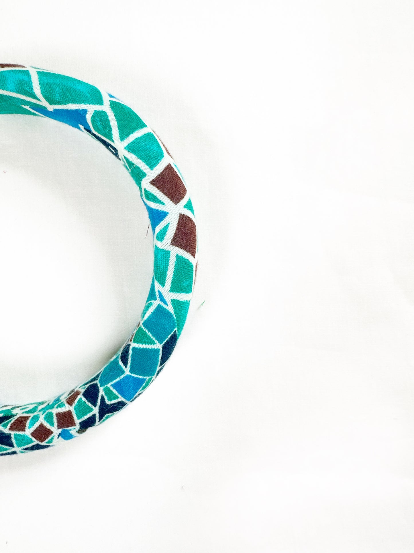 Classic Headband in turquoise tiles