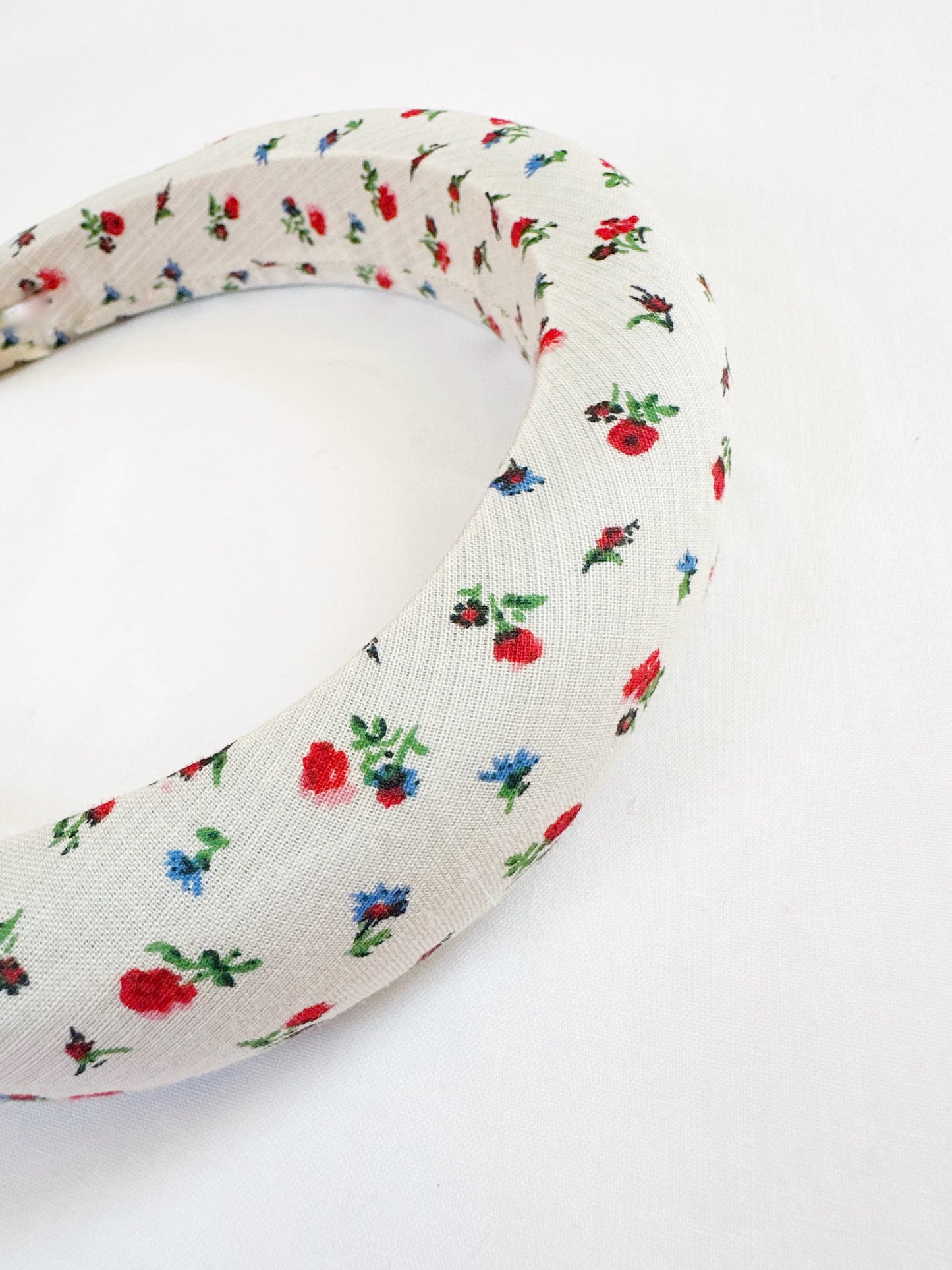 Padded Headband in red floral