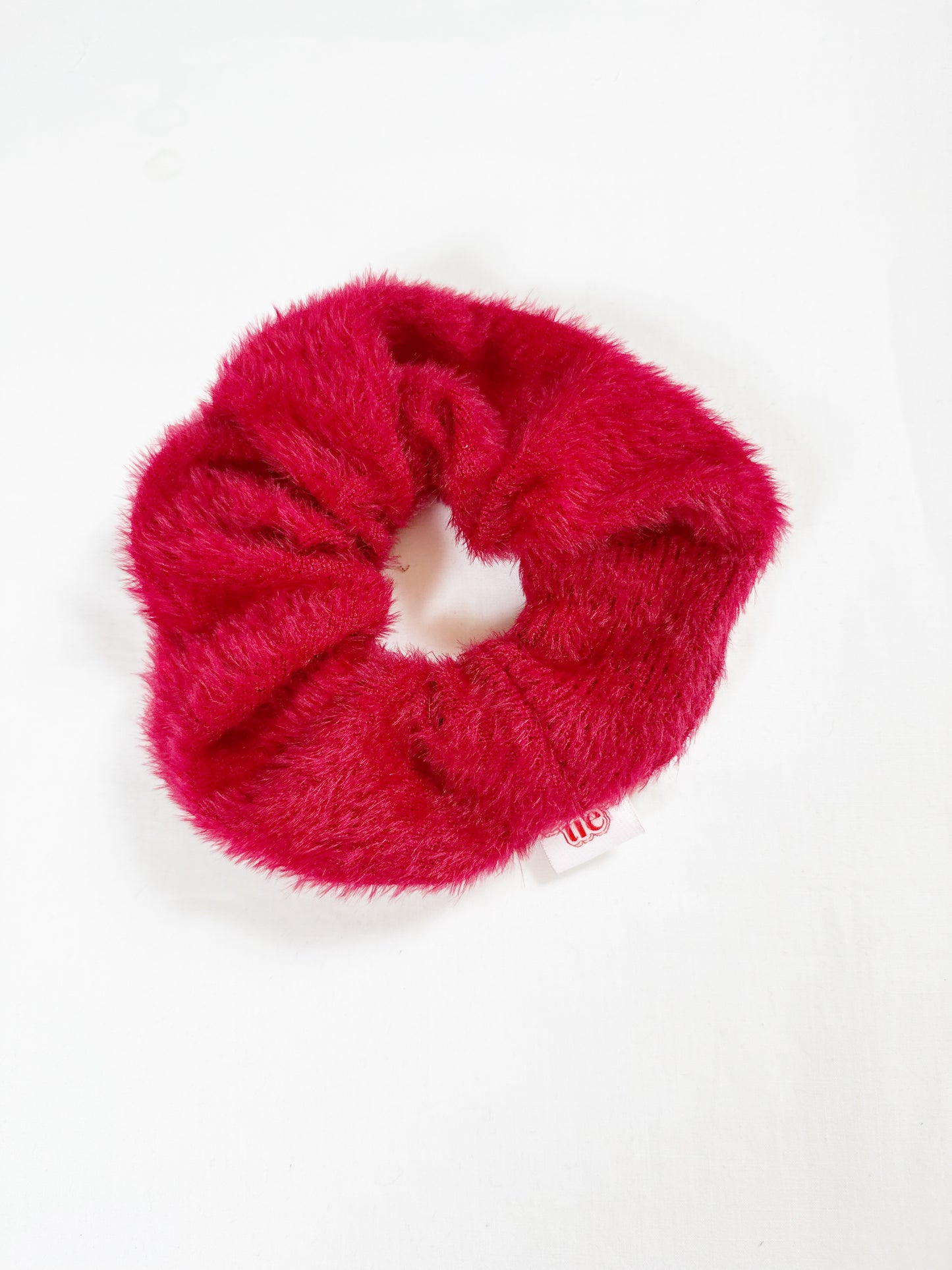 OG scrunchie in red fluffy