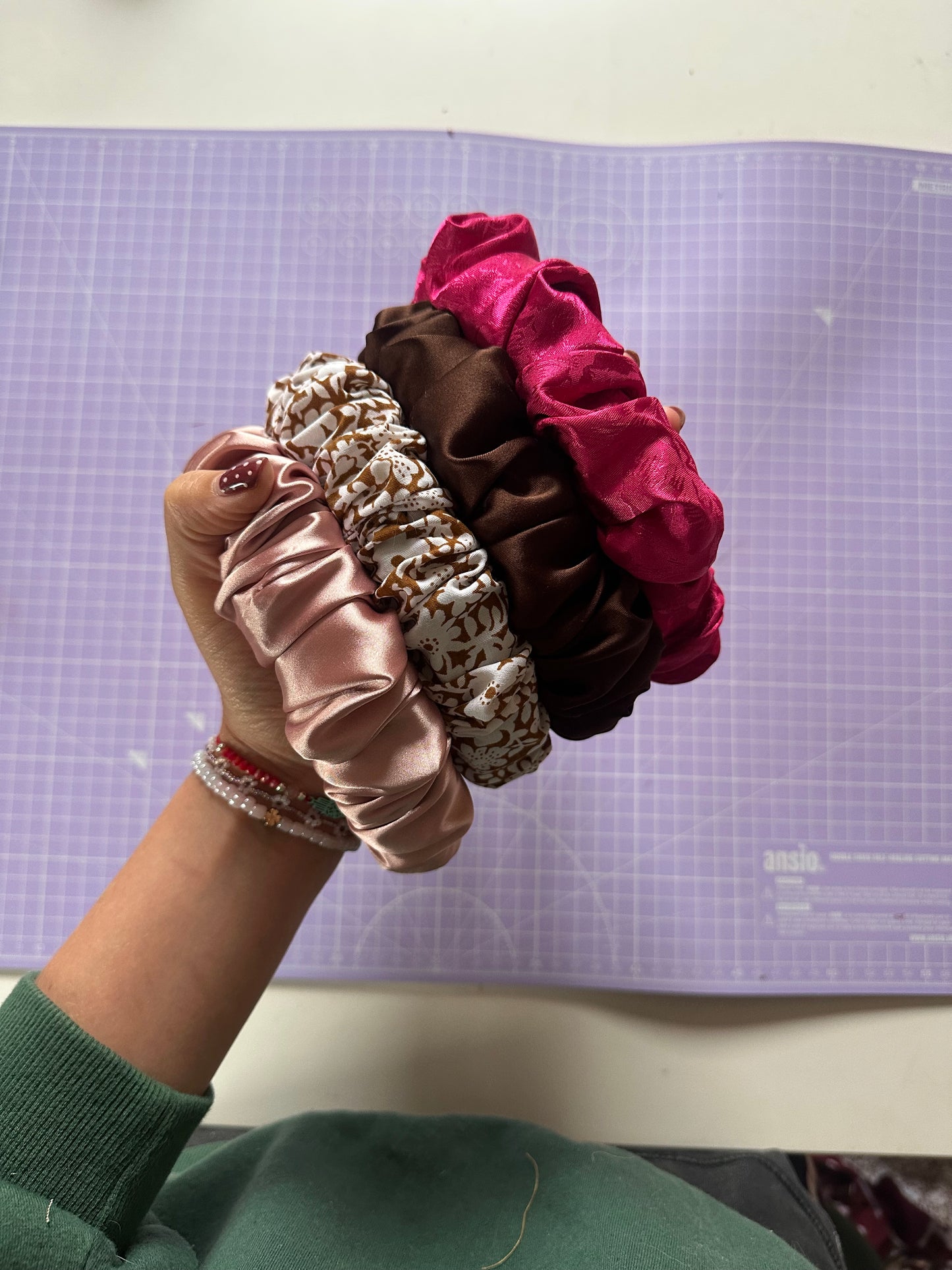 Ruffle Headband in brown floral