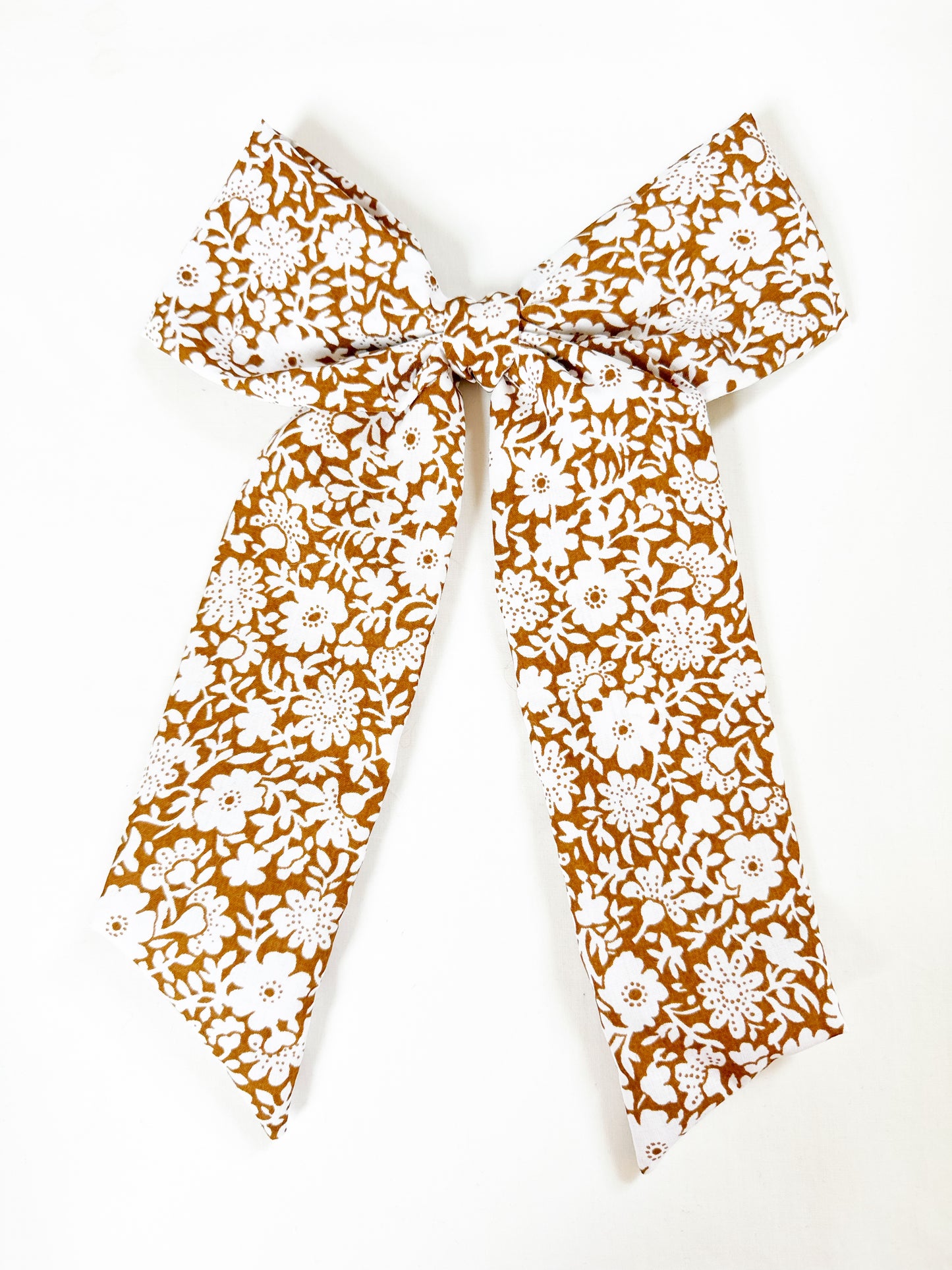 POWER Hair Bow in brown floral