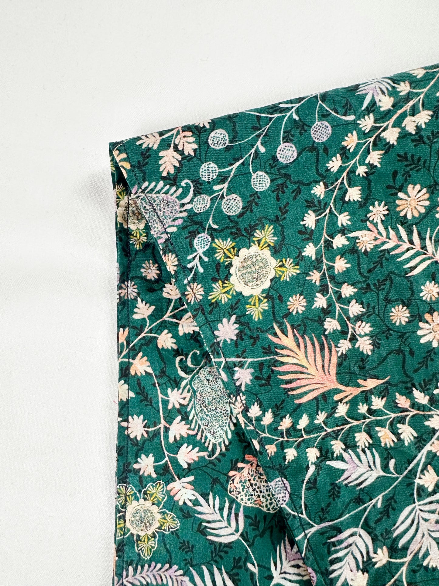 Liberty dark teal floral bandana & neck scarf