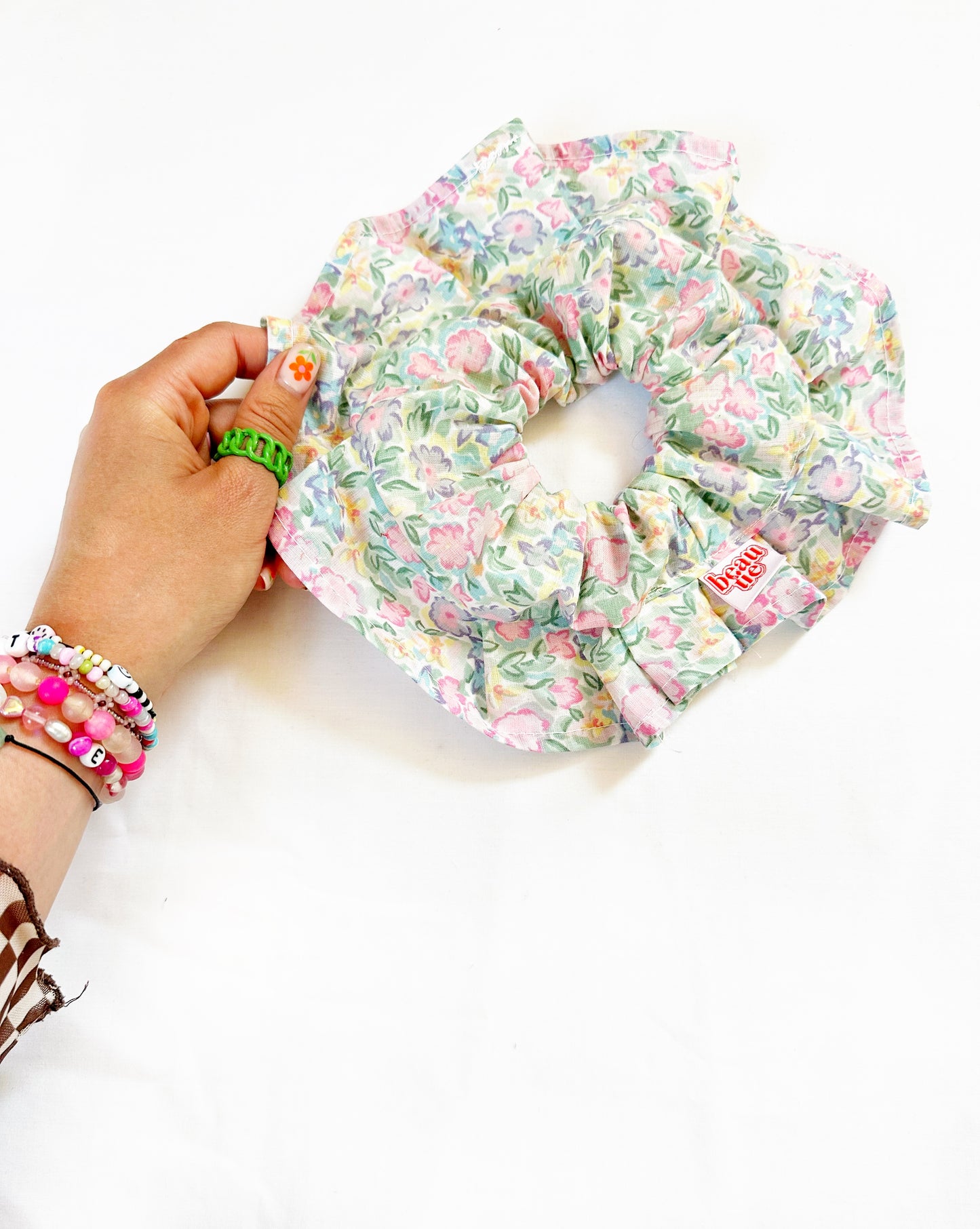Oversized ruffle scrunchie in Queenie floral