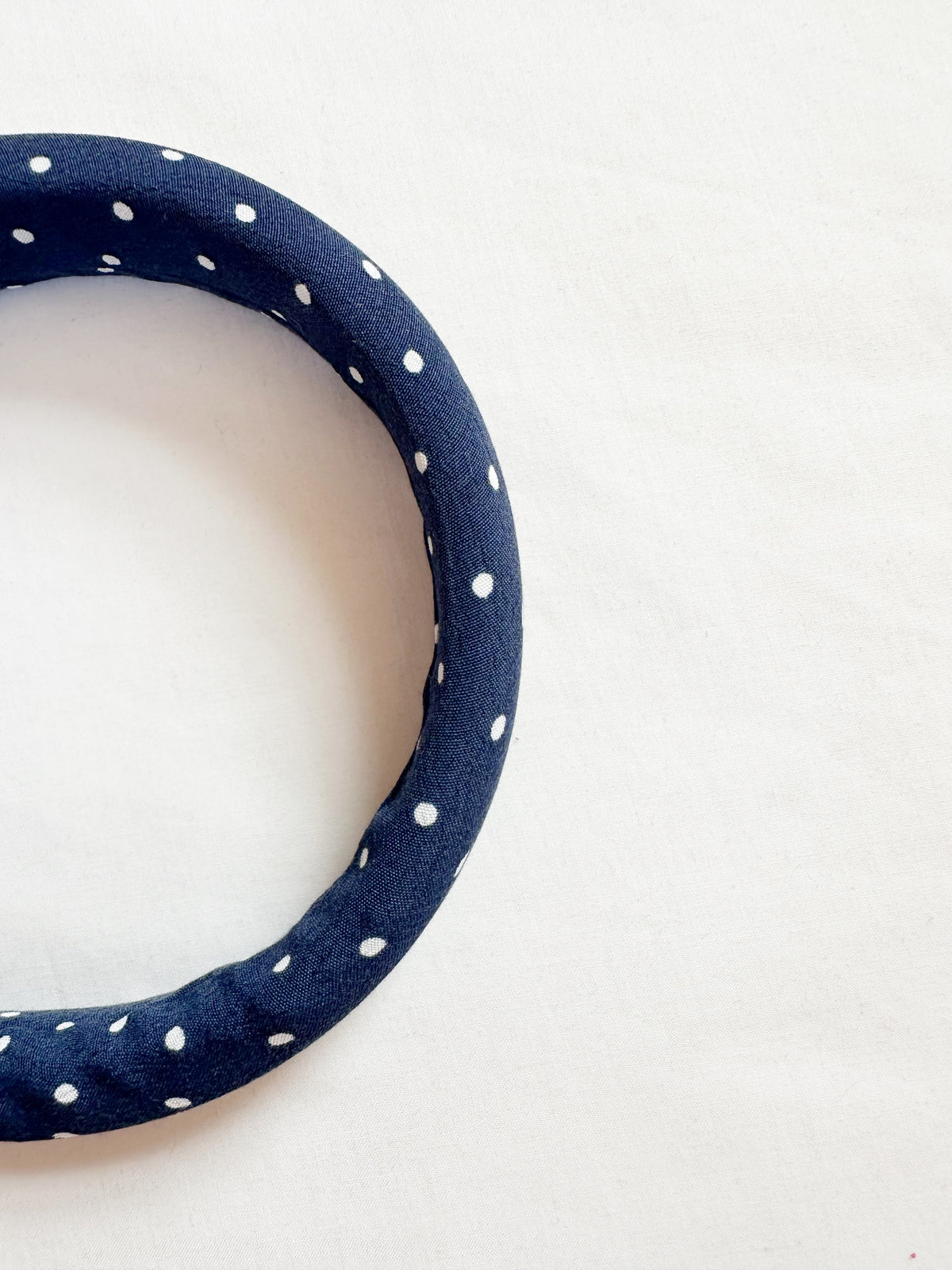 Classic Headband in navy polka dot