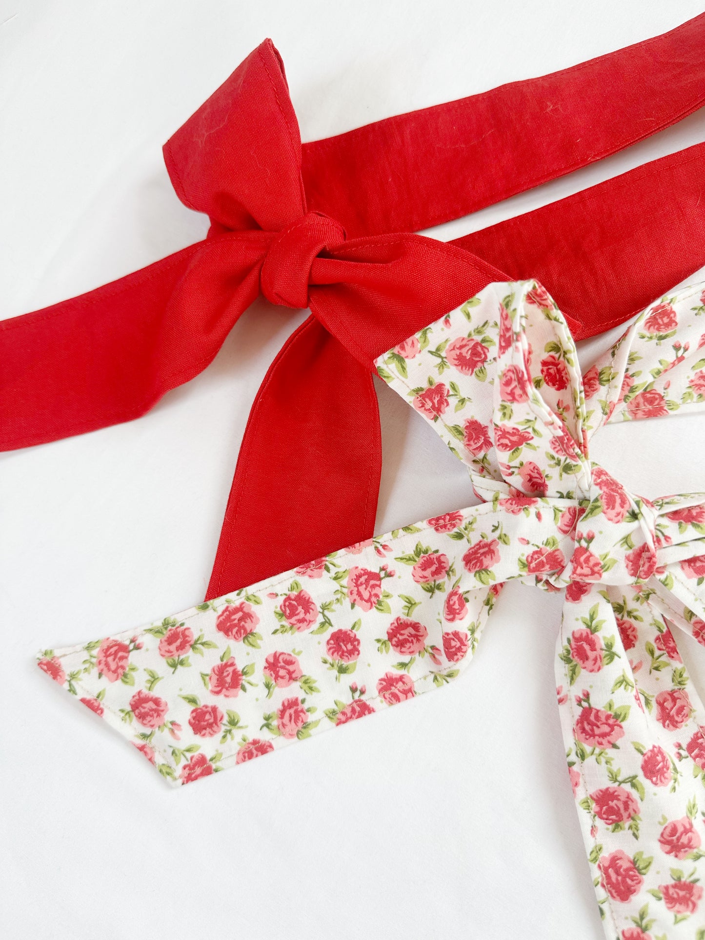 VersaTie hair & neck tie in red cotton