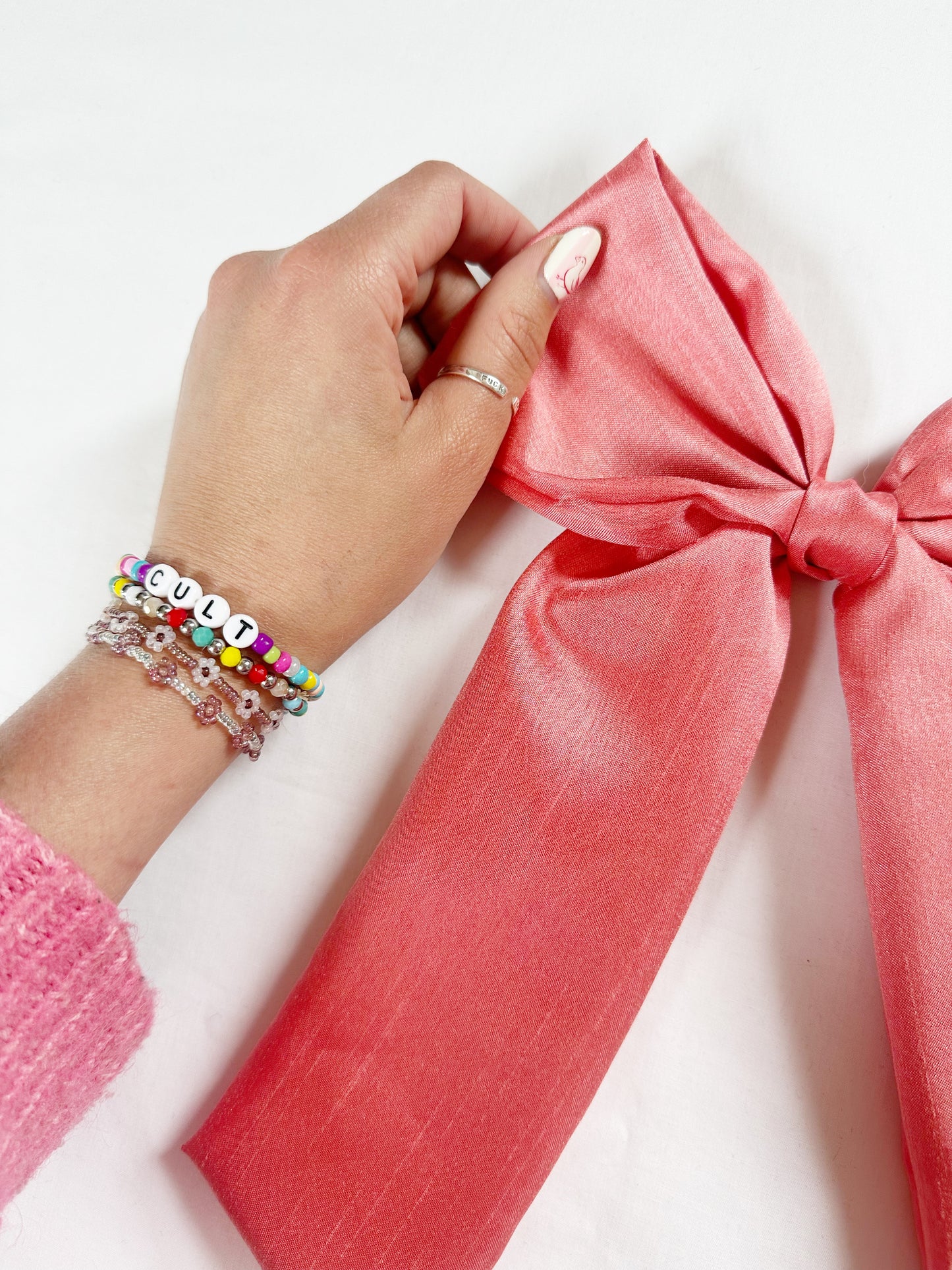 POWER Hair Bow in flamingo pink