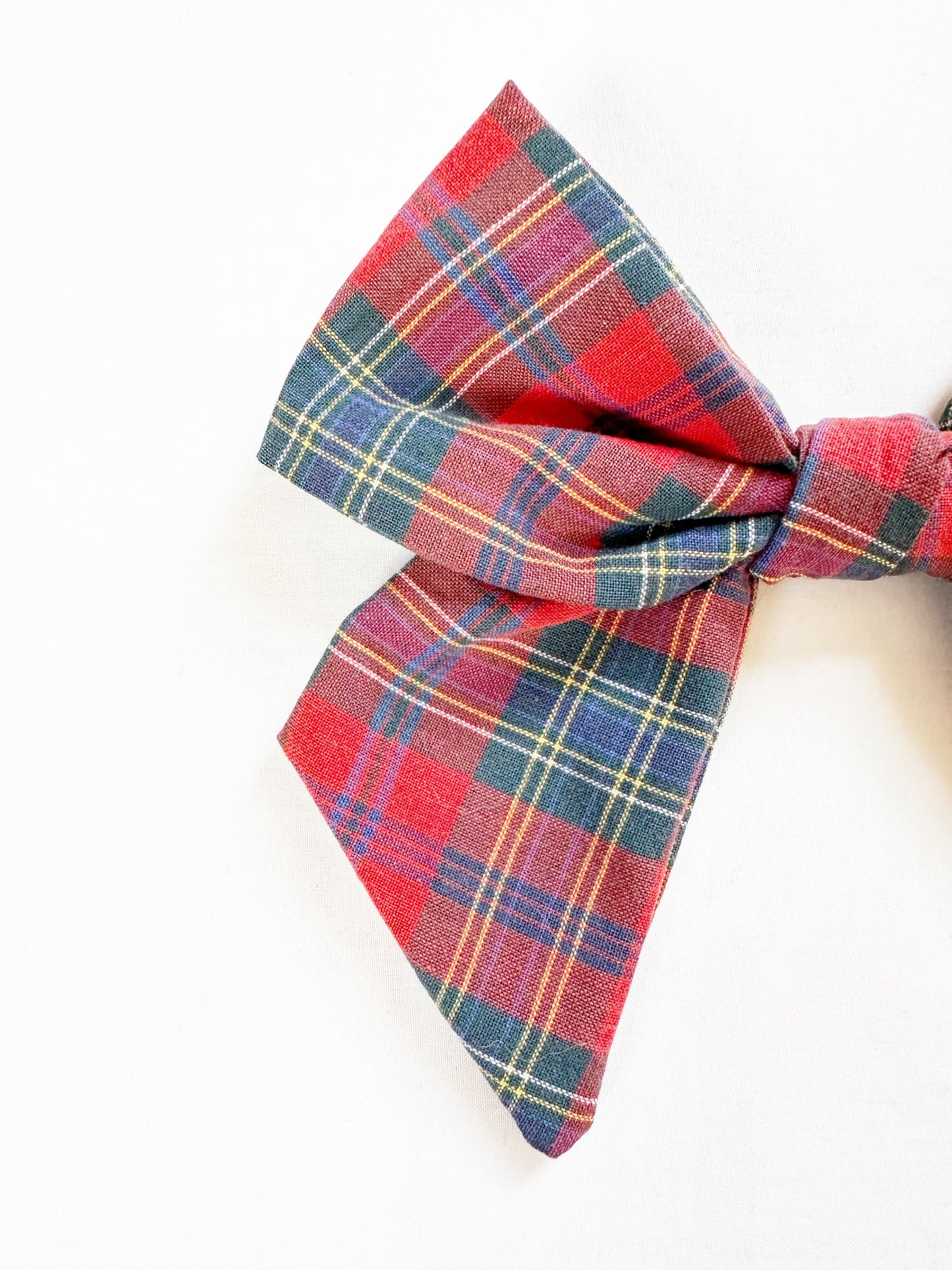 Hair Bow in red tartan