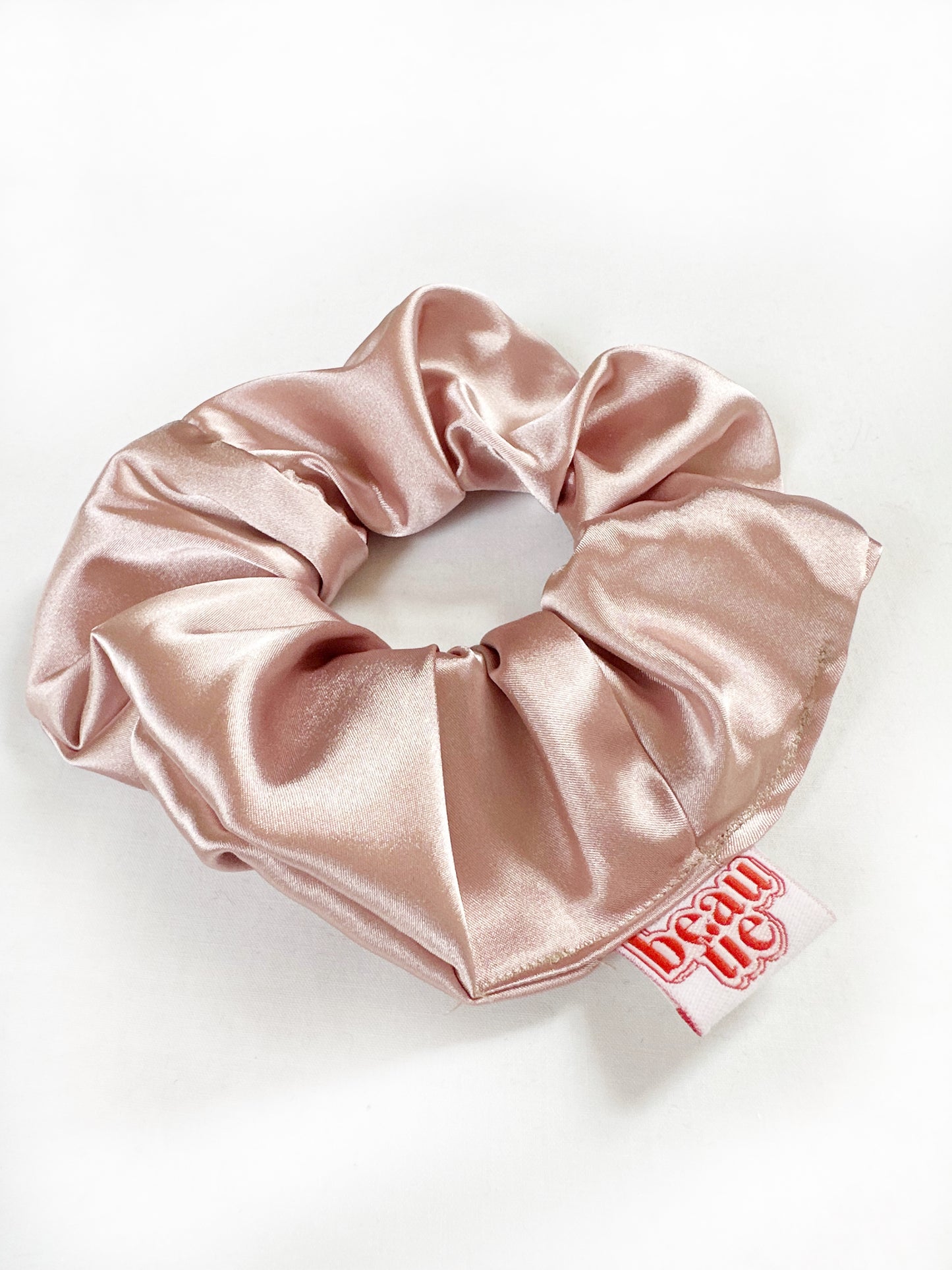 OG scrunchie in ballet pink silk
