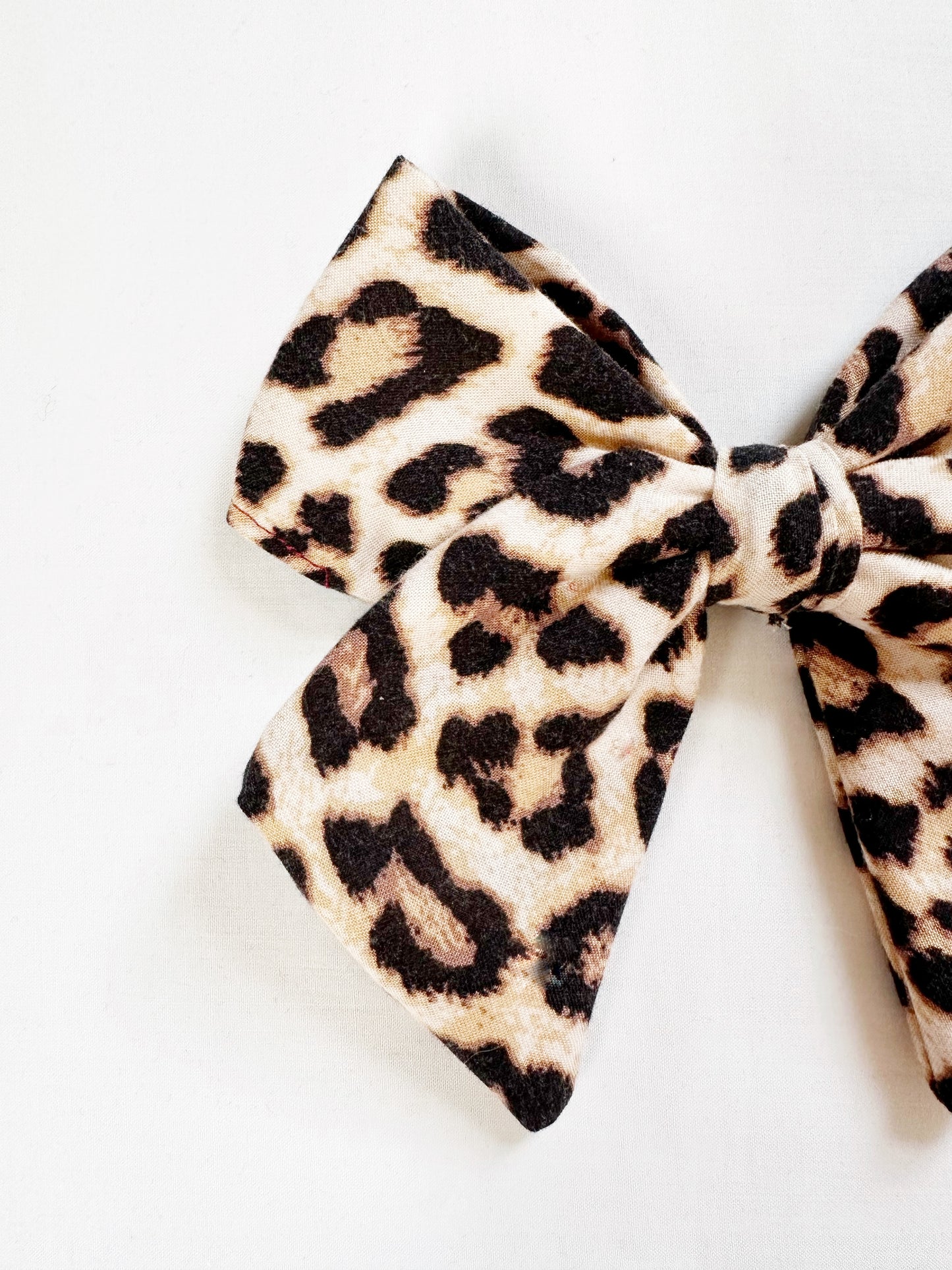 Hair Bow in leopard print