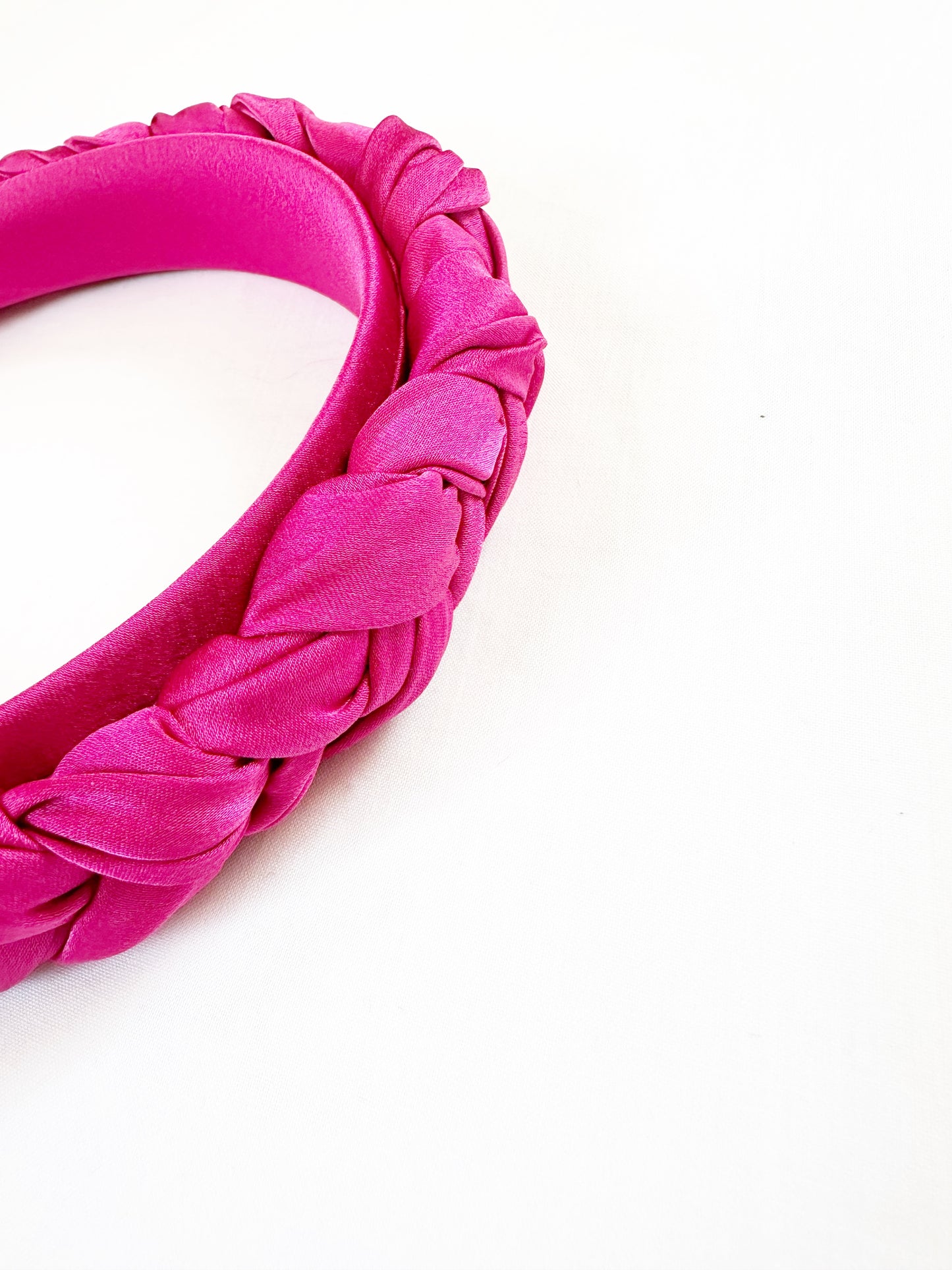 Plaited Headband in hot pink