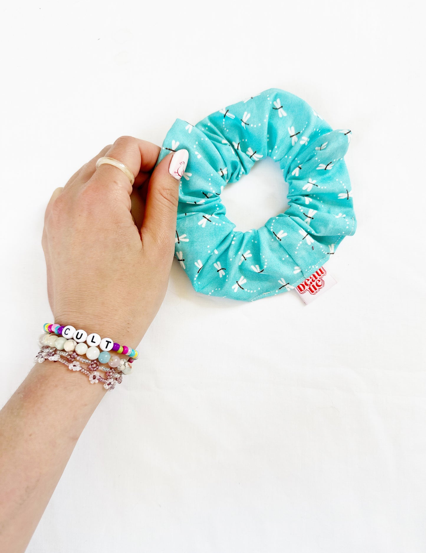OG scrunchie in dragonfly