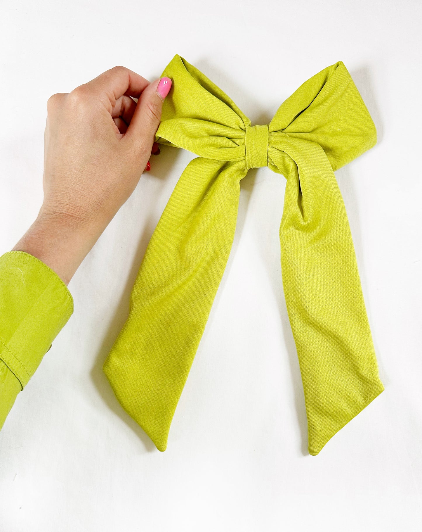 POWER Hair Bow in chartreuse