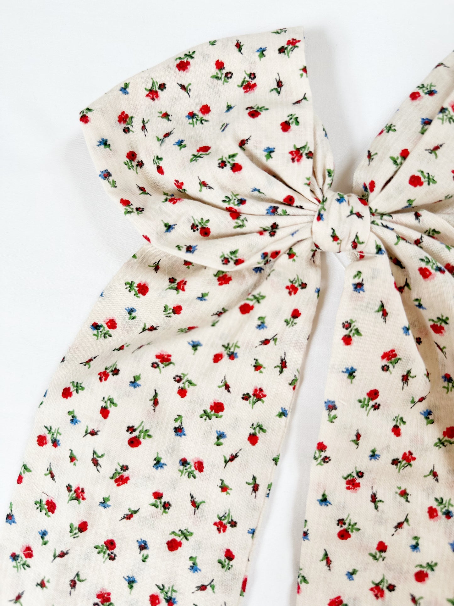 POWER Hair Bow in rose print