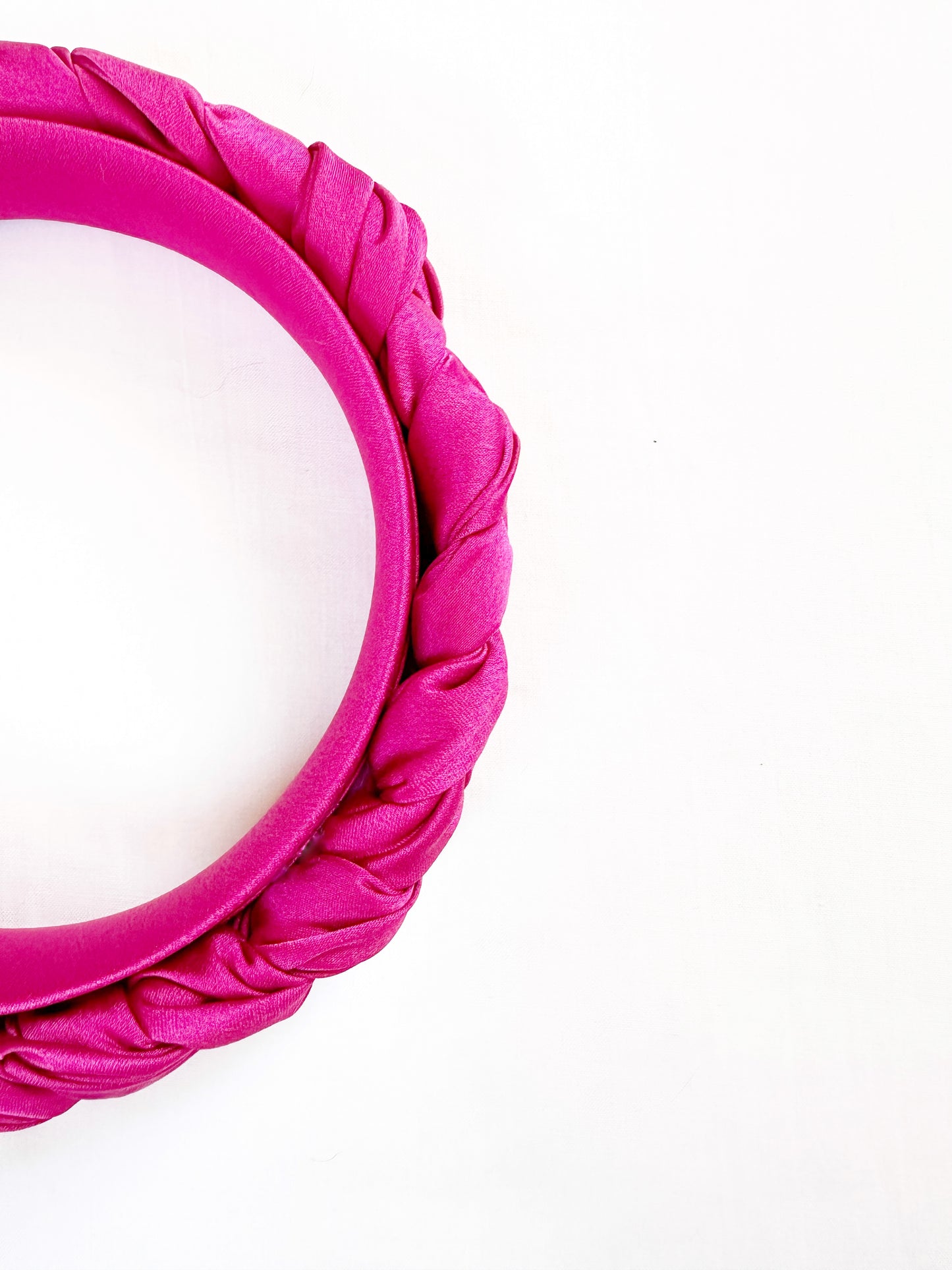 Plaited Headband in hot pink