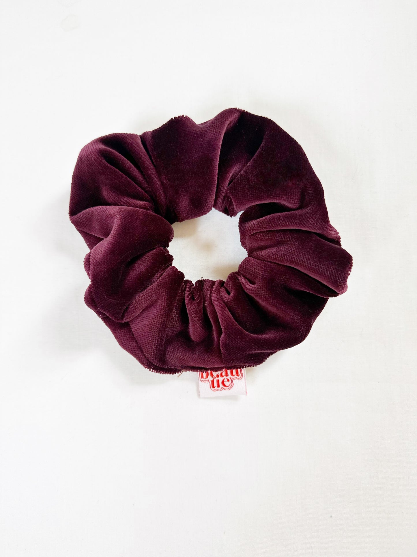 OG scrunchie in vintage berry velvet