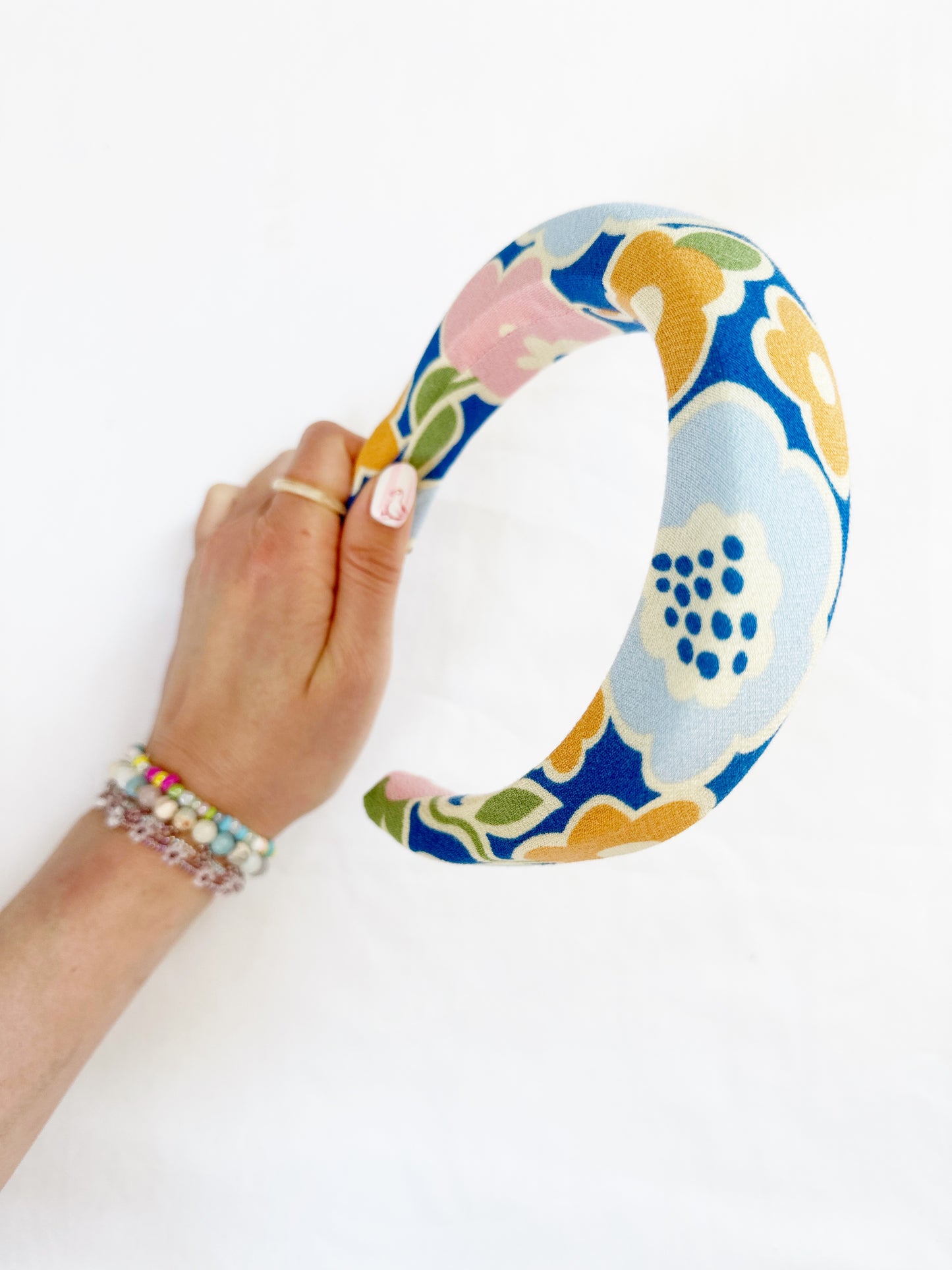 Padded Headband in bold floral