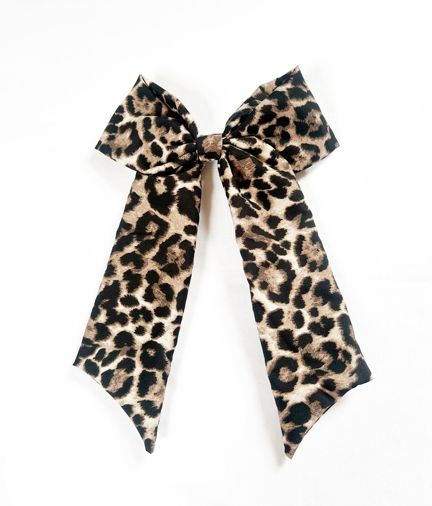 Power Hair Bow in leopard print