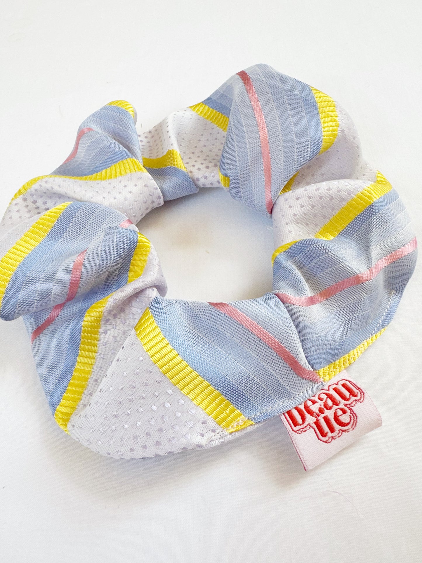 OG scrunchie in mixed stripe silk