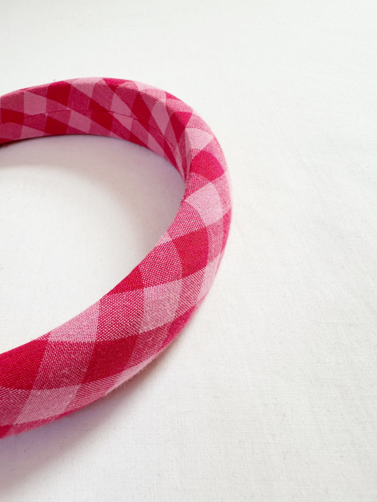 Classic Headband in pink gingham